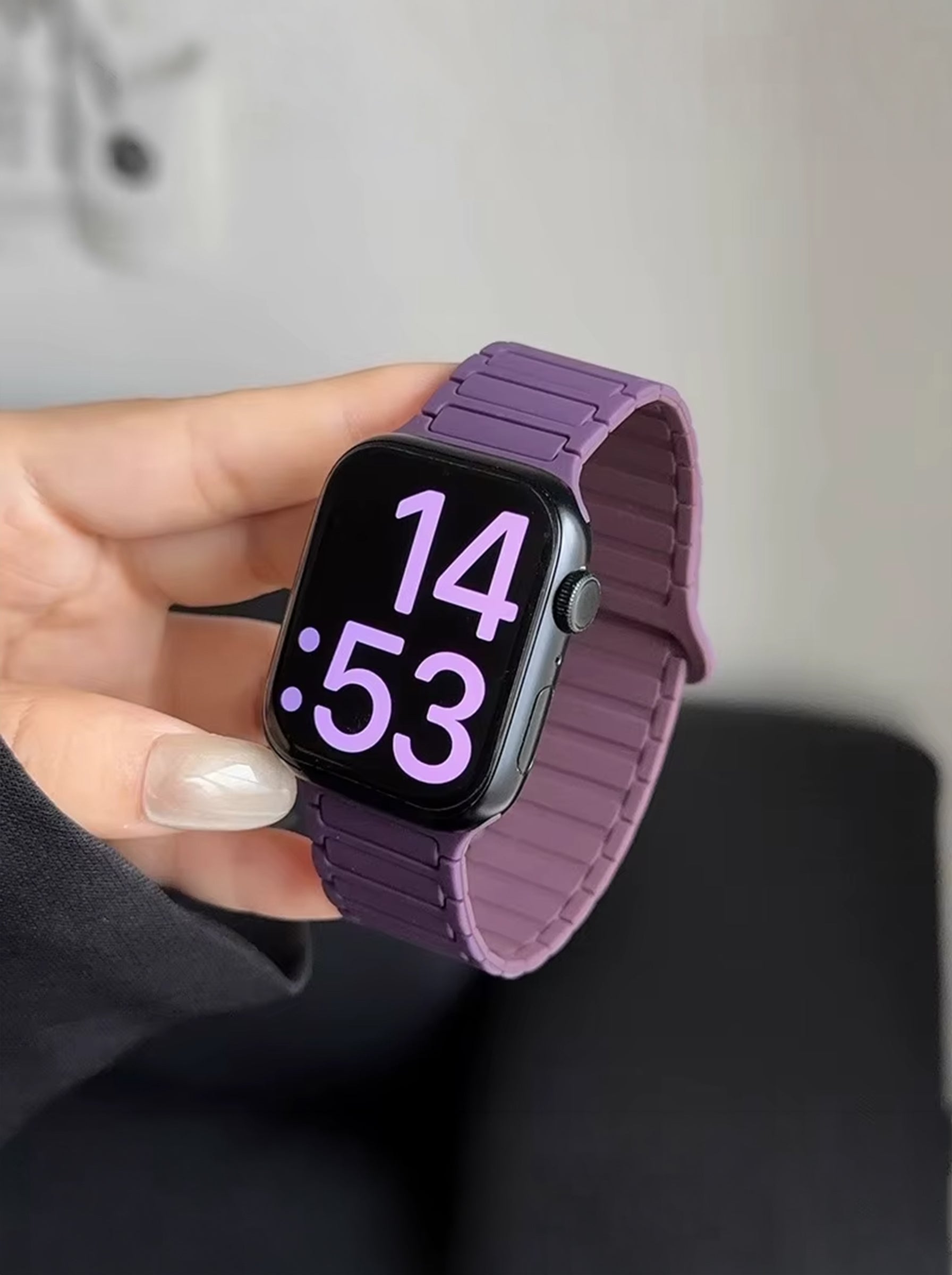 Magnetic Silicone Sport Strap For Apple Watch |49mm / 46mm / 45mm / 44mm / 42mm | Purple
