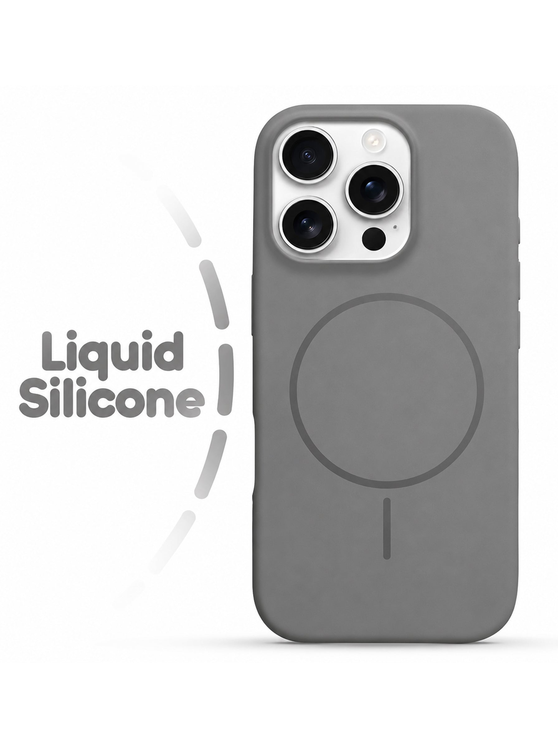 iPhone 16 Pro | Silicone Case With IC Pop-Up | Gray