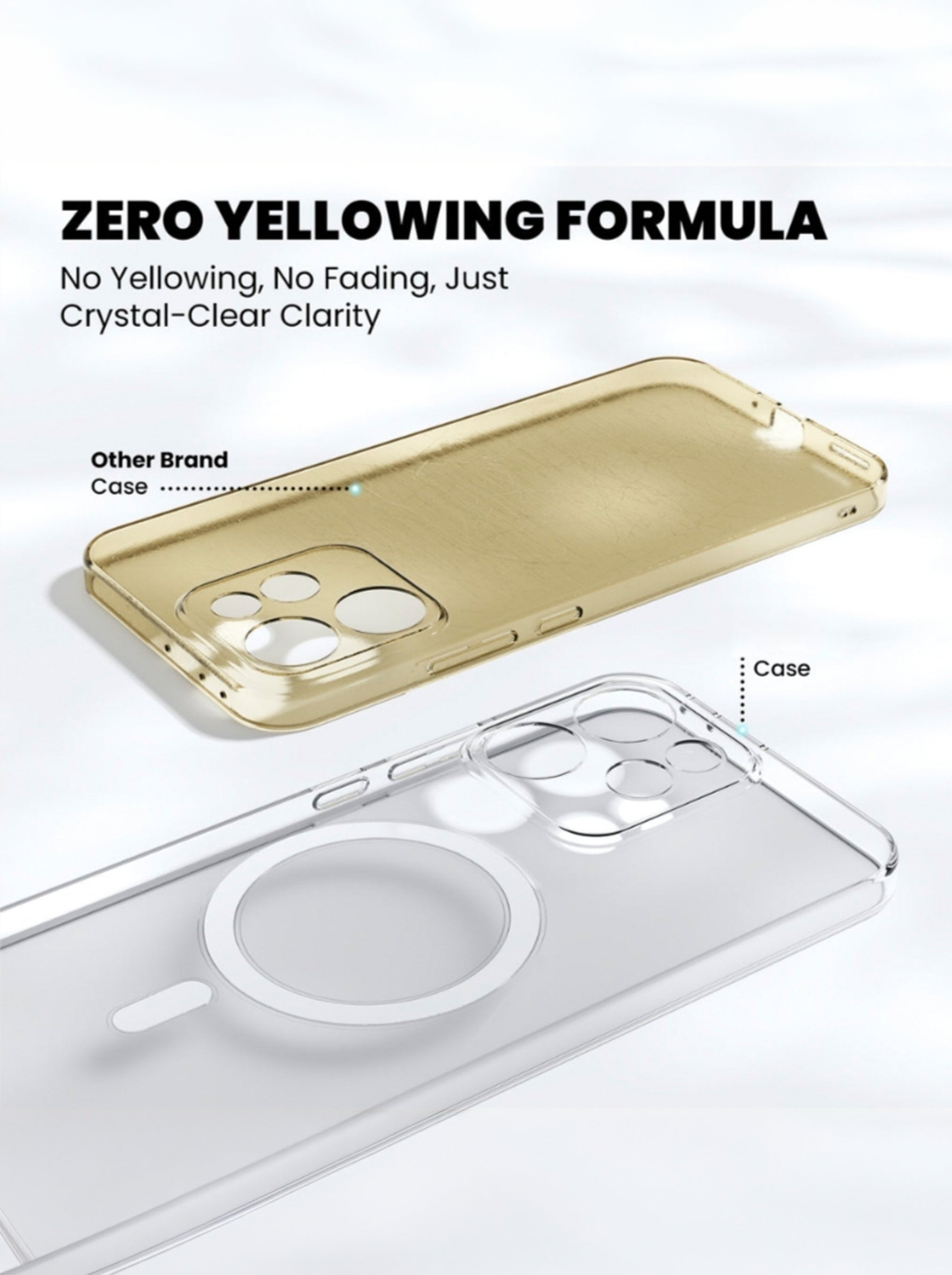 Reno 15 | Anti-Yellow Clear Hard PC Case | MagSafe Compatible