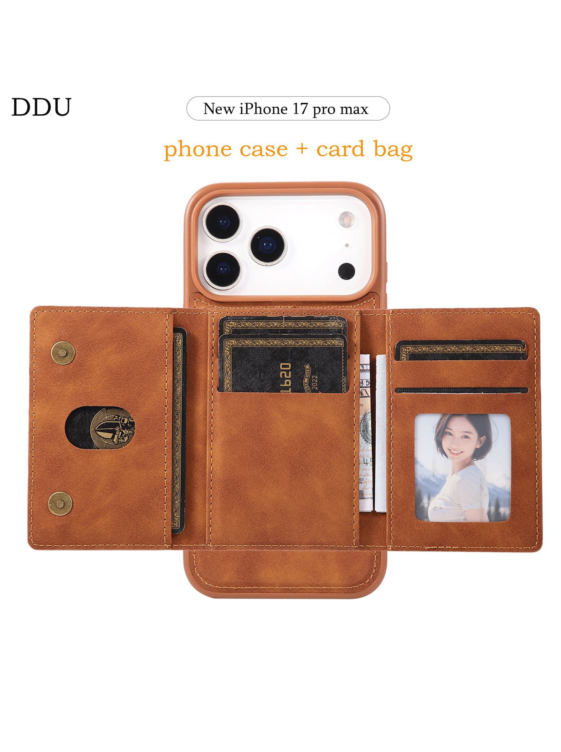 iPhone 17 Pro | DDU Wallet Case | Brown Color