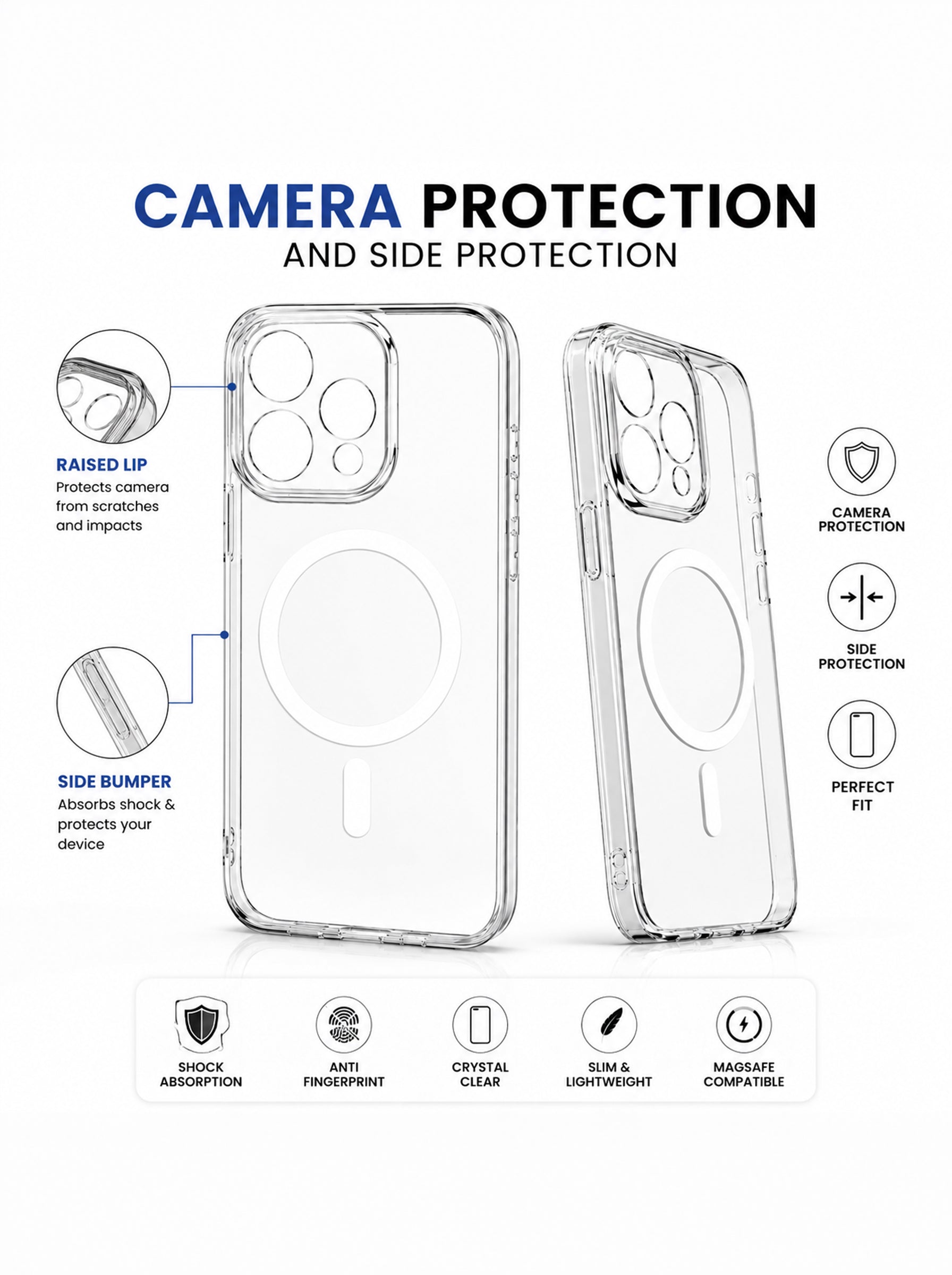 Reno 15 | Anti-Yellow Clear Hard PC Case | MagSafe Compatible