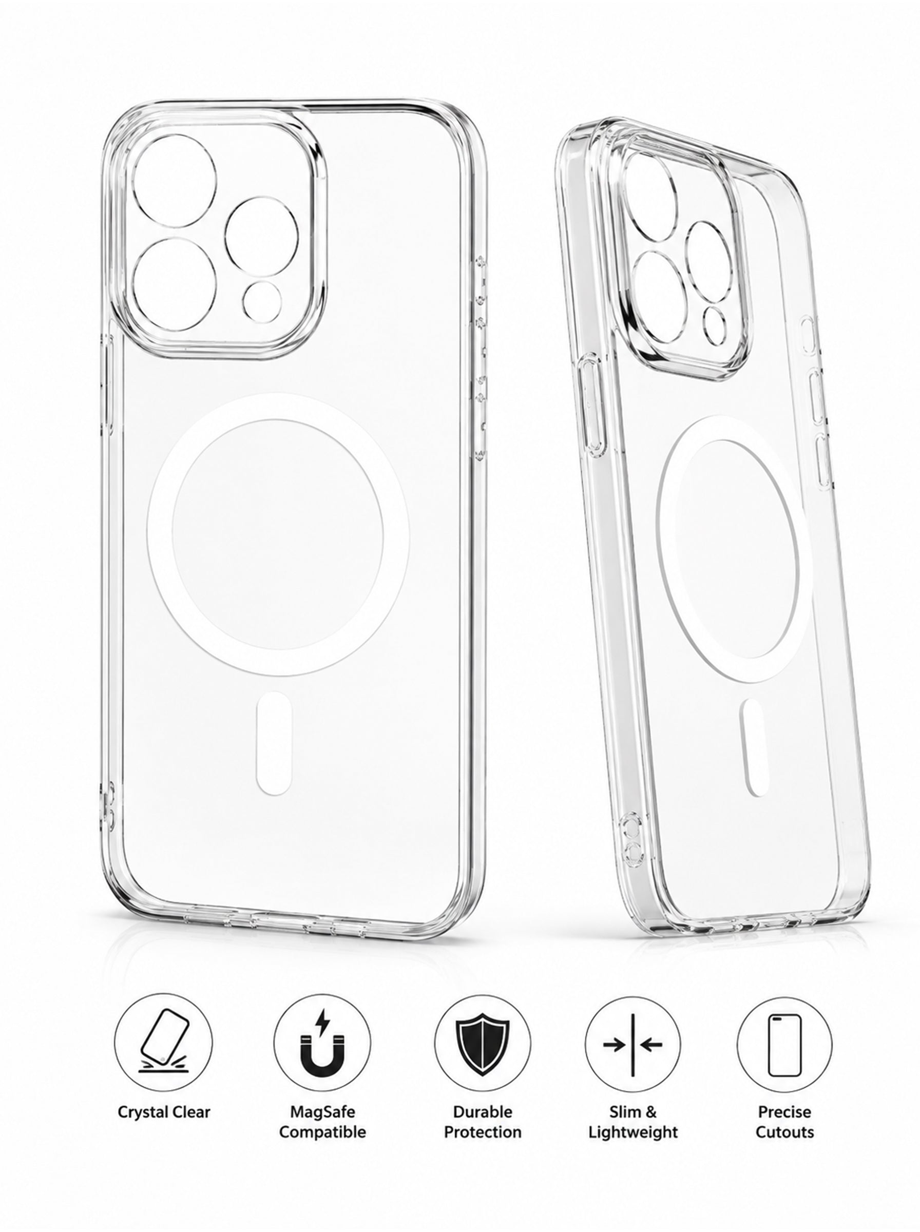 Reno 15 | Anti-Yellow Clear Hard PC Case | MagSafe Compatible