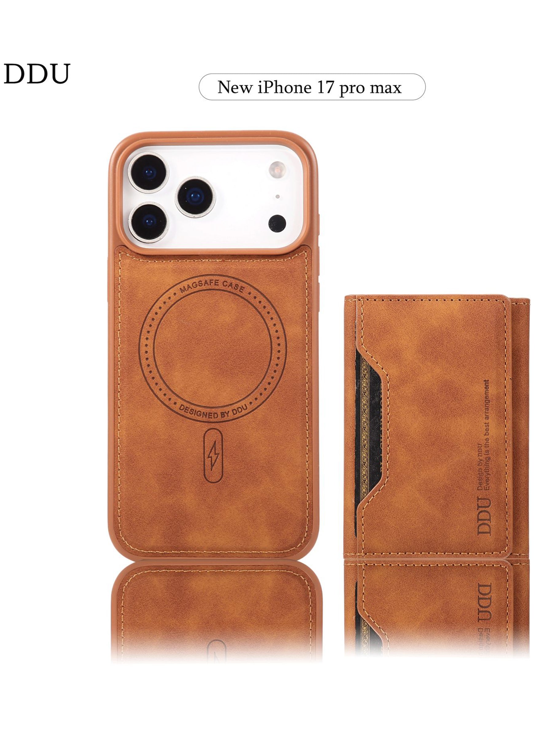 iPhone 17 Pro | DDU Wallet Case | Brown Color