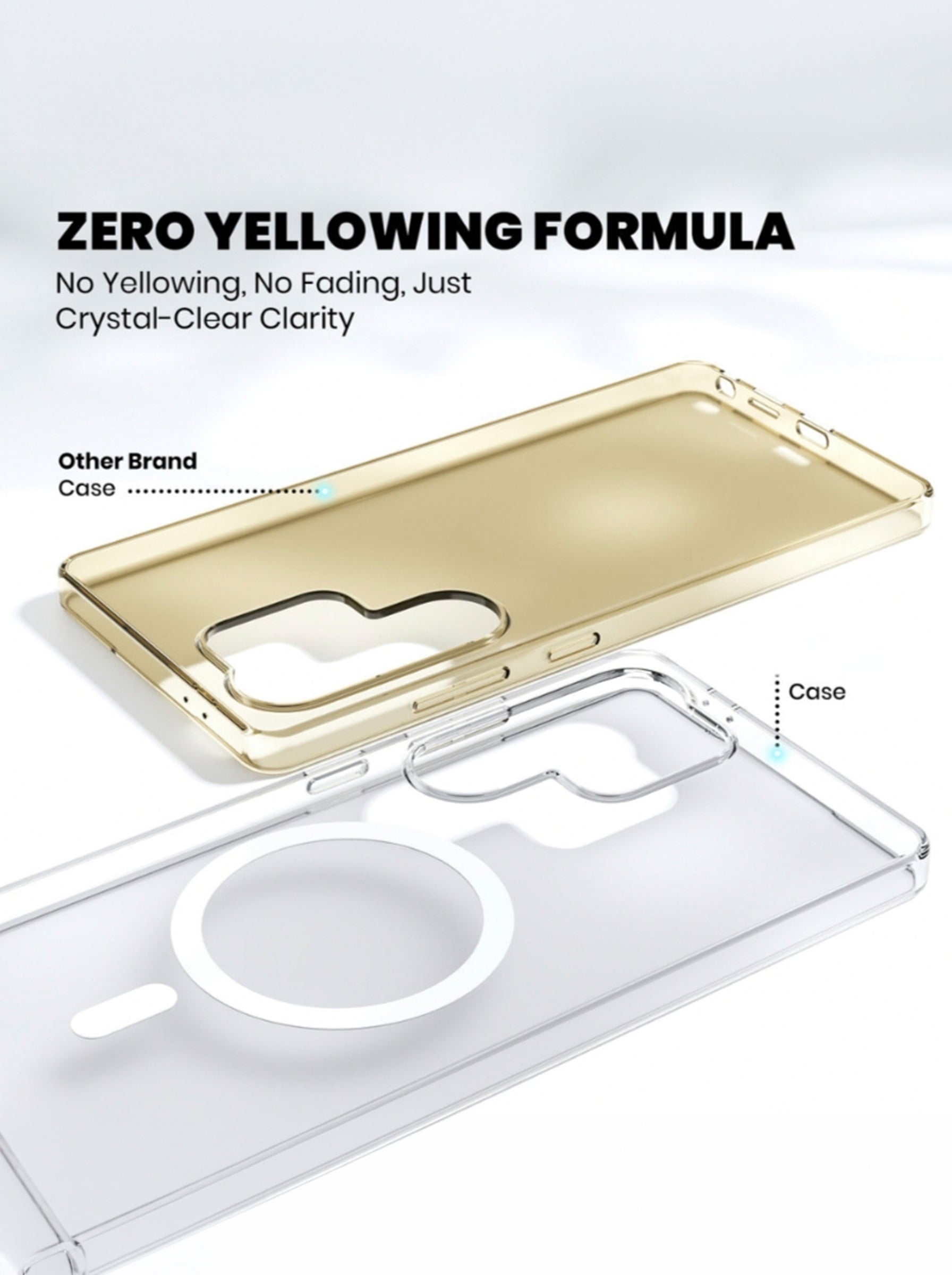 Samsung S25 Ultra | Clear Hard PC Case | Anti-Yellow | MagSafe Compatible