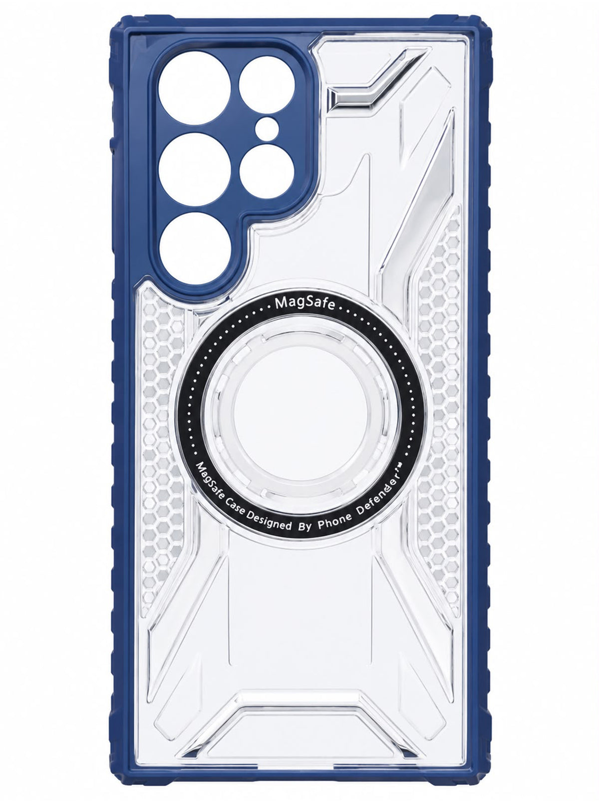 Samsung S22 Ultra | Fluted Texture Matte Case with Side Protection Grip | Blue