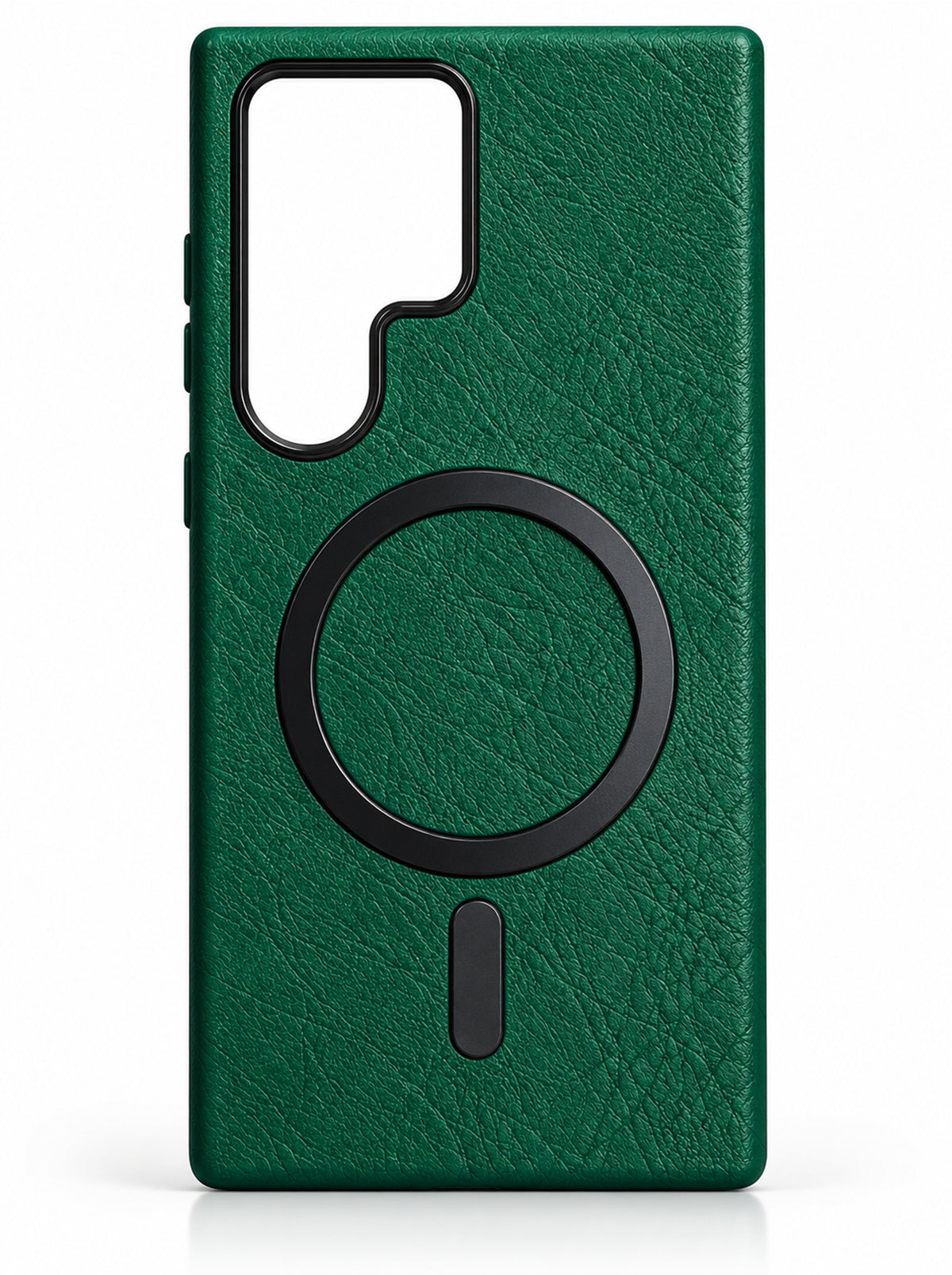 Samsung S24 Ultra | Leather Magnetic Case | Dark Green