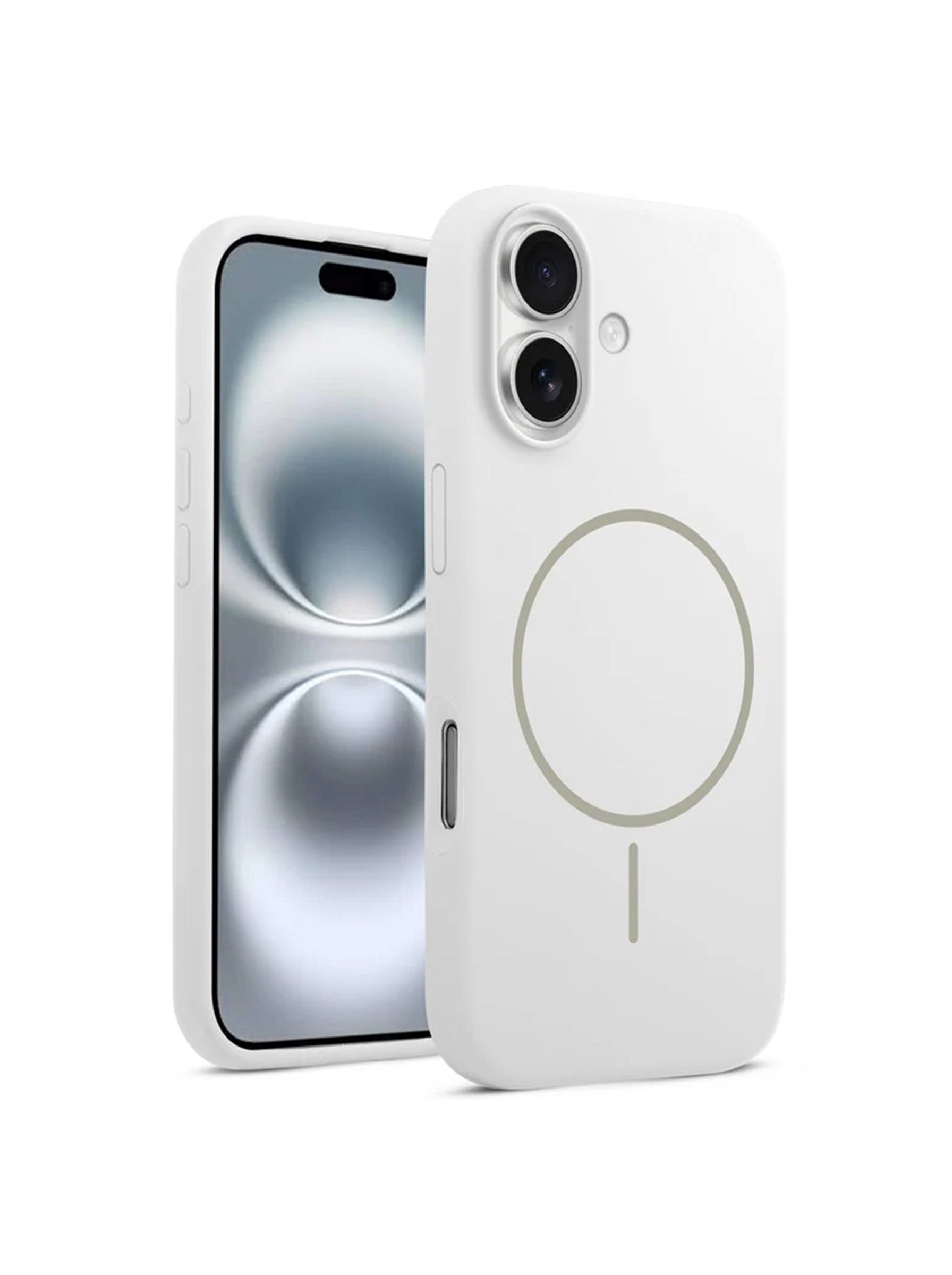 iPhone 16 | Silicone Case With IC Pop-Up | White