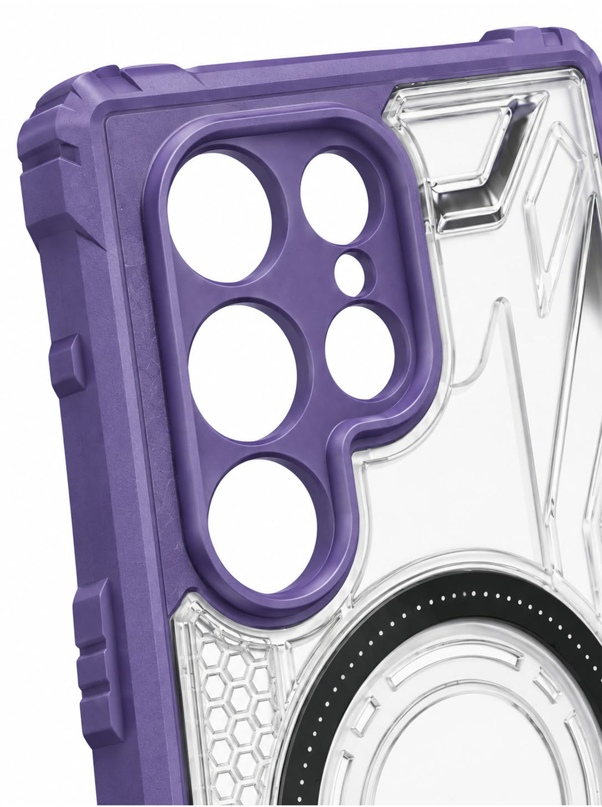 Samsung S22 Ultra | Fluted Texture Matte Case with Side Protection Grip | Purple