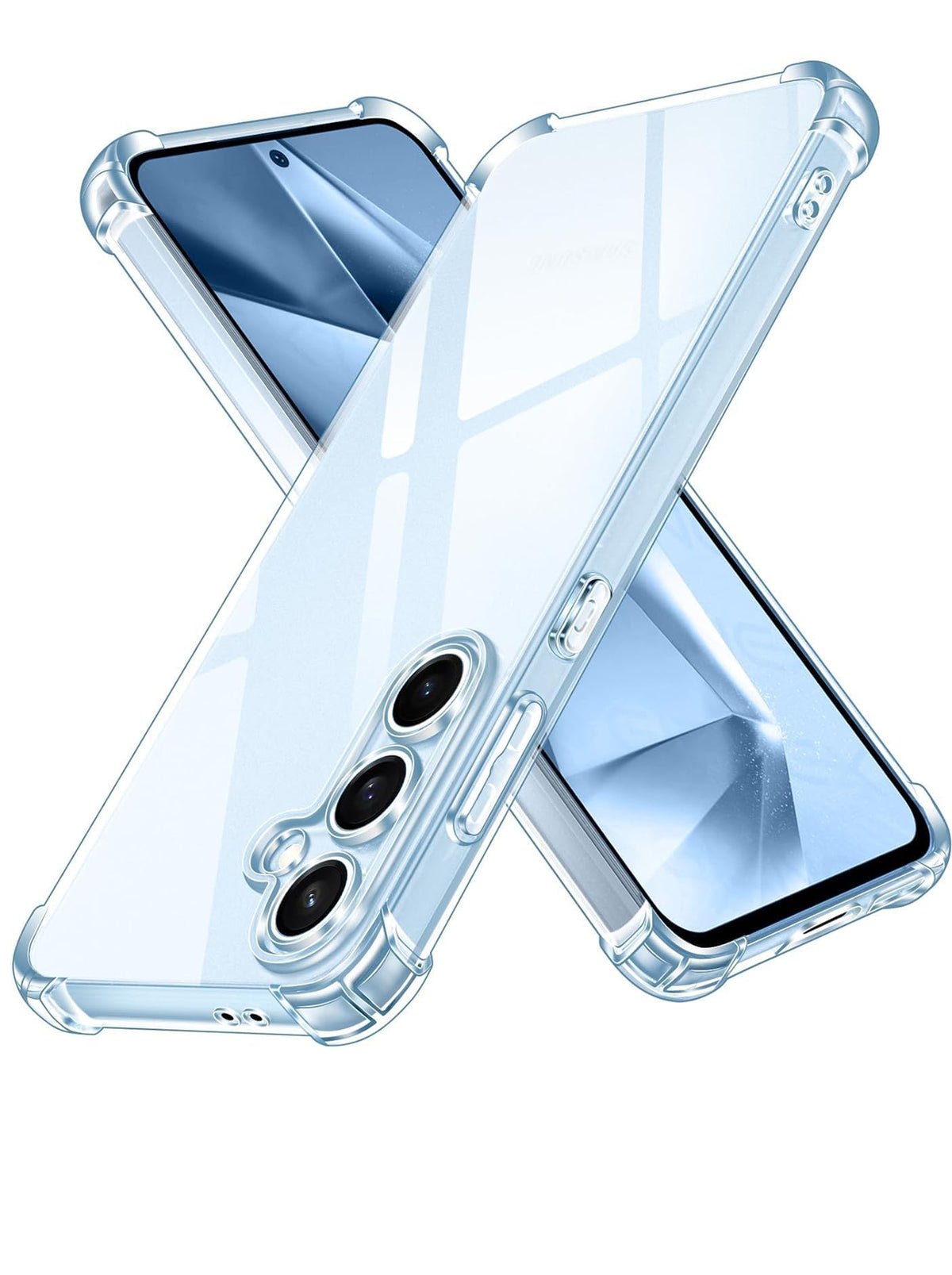 Samsung S24 FE | PC + TPU | Clear Transparent | 360 Edges Protection | Phone Bumper Case (Transparent)