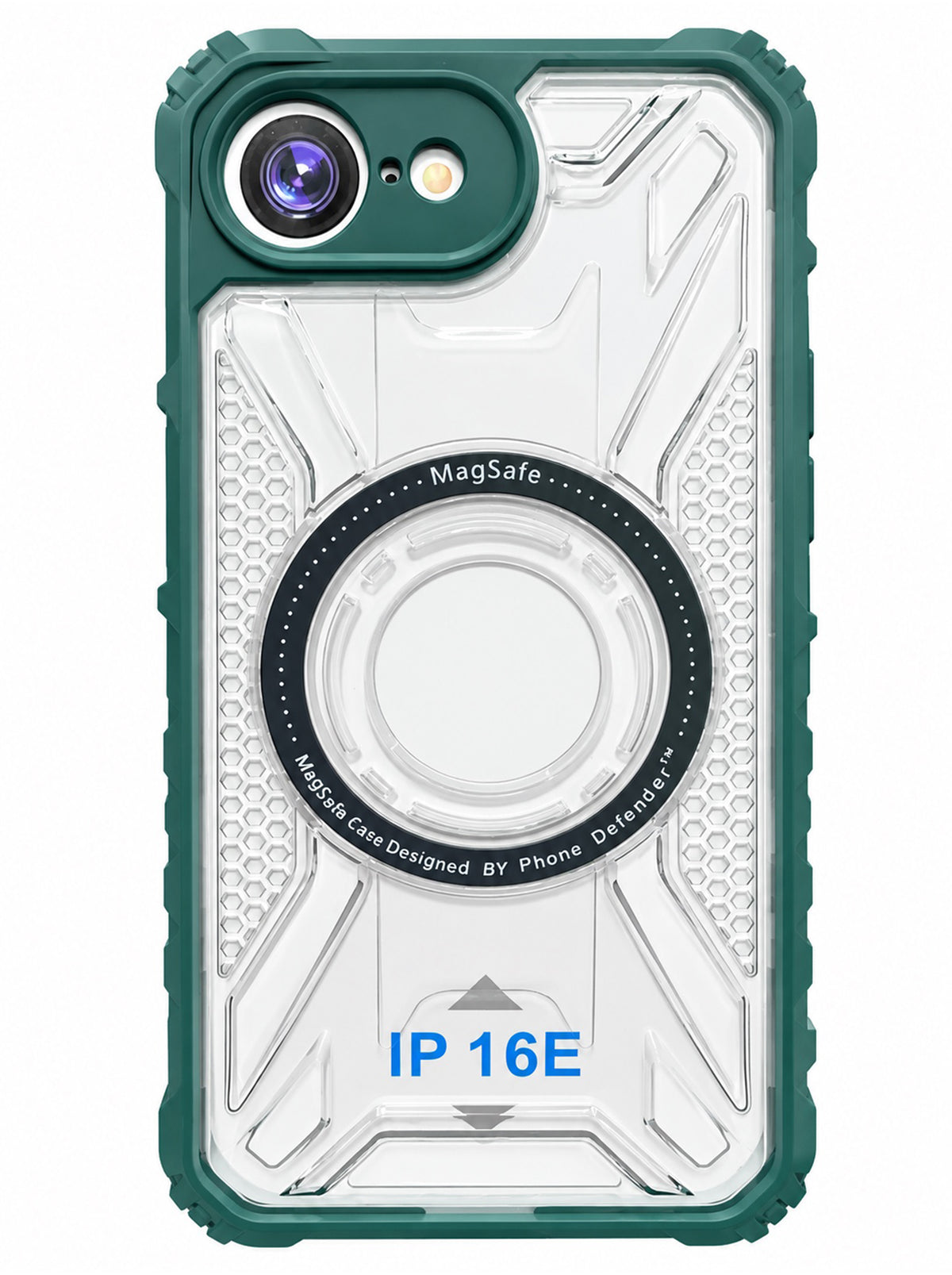 iPhone 16E | Fluted Texture Matte Case with Side Protection Grip | Dark Green