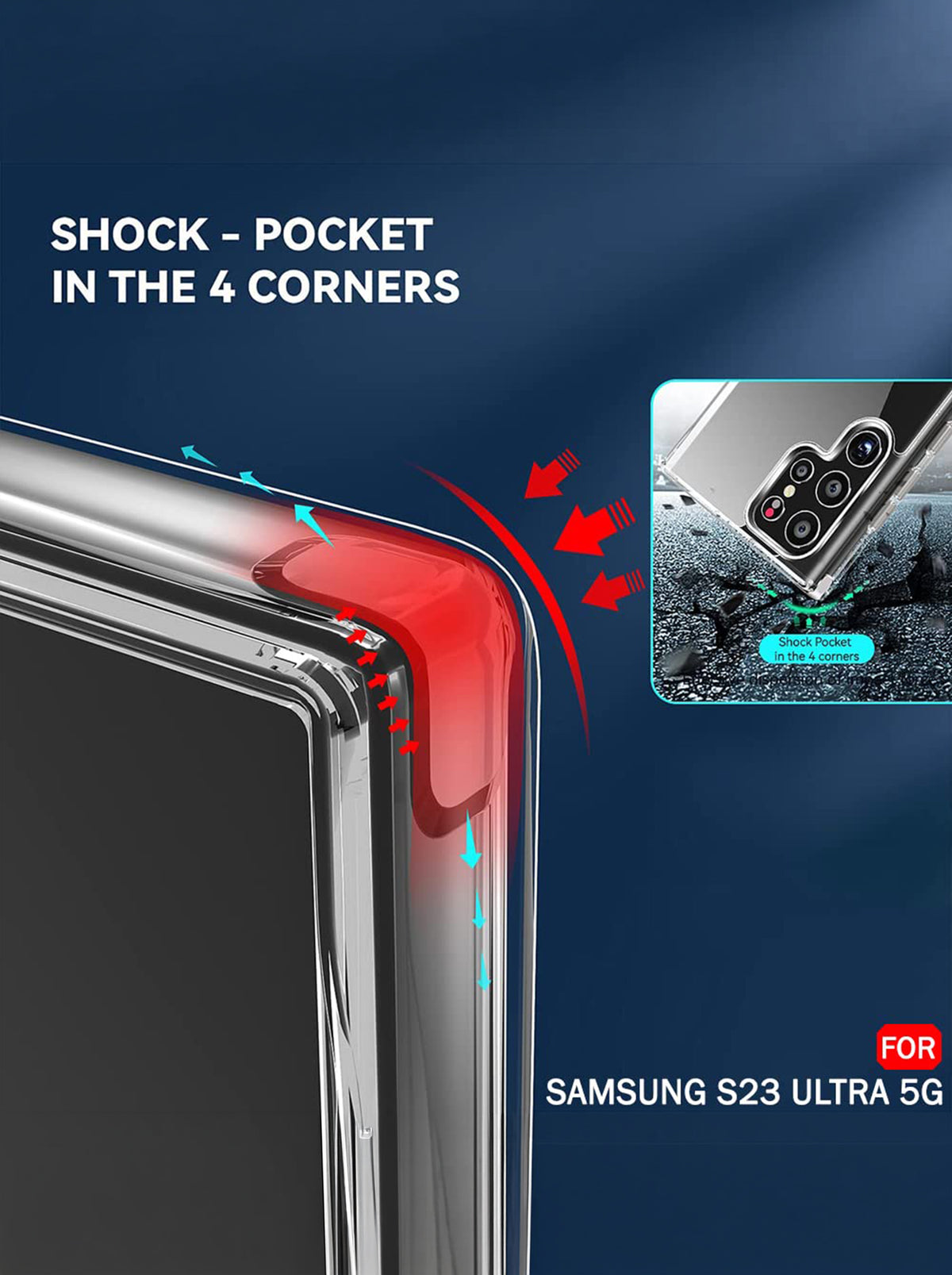 Samsung S23 Ultra | PC + TPU | Clear Transparent | 360 Edges Protection | Phone Bumper Case (Transparent)