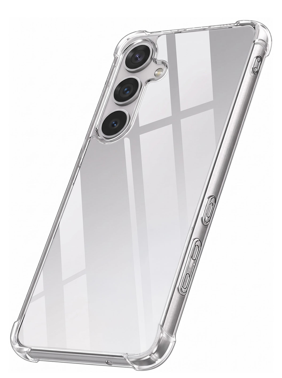 Samsung S25 | PC + TPU | Clear Transparent | 360 Edges Protection | Phone Bumper Case (Transparent)