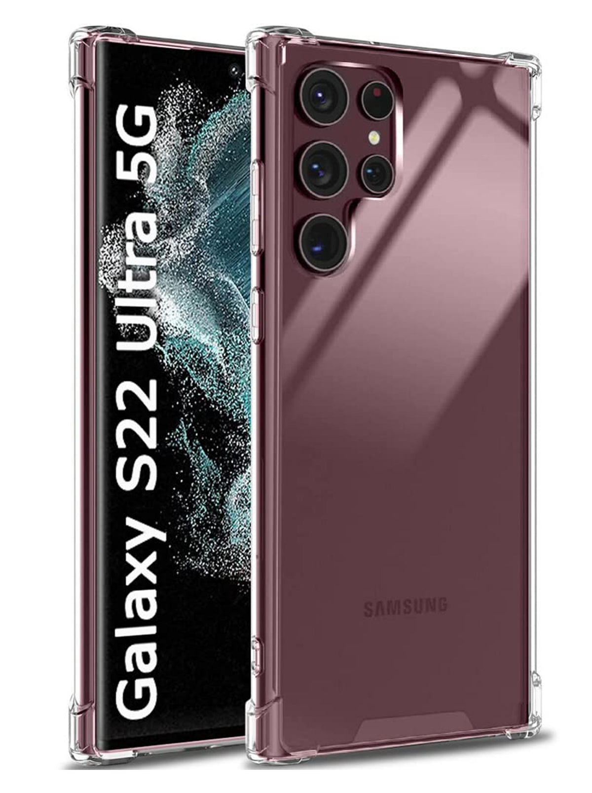Samsung Galaxy S22 Ultra | Shockproof Clear Back Cover Case | 360 Degree Protection | Hard Transparent Back Cover | TPU+PC
