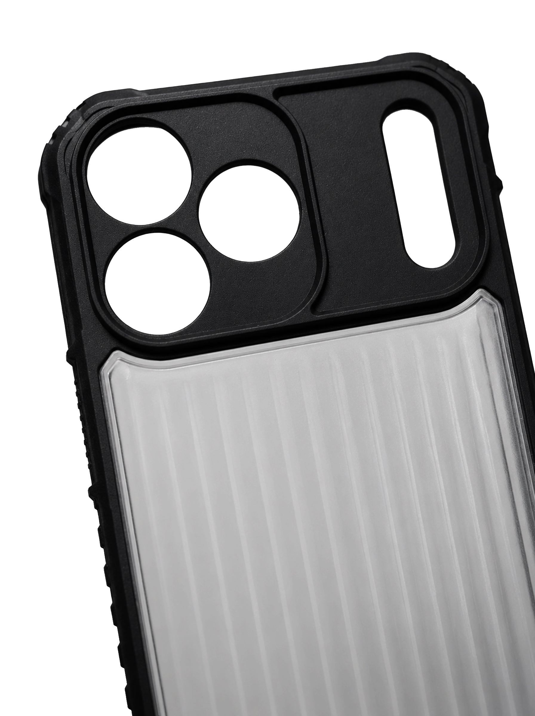 iPhone 17 Pro Max | Fluted Texture Matte Case with Side Protection Grip | Black
