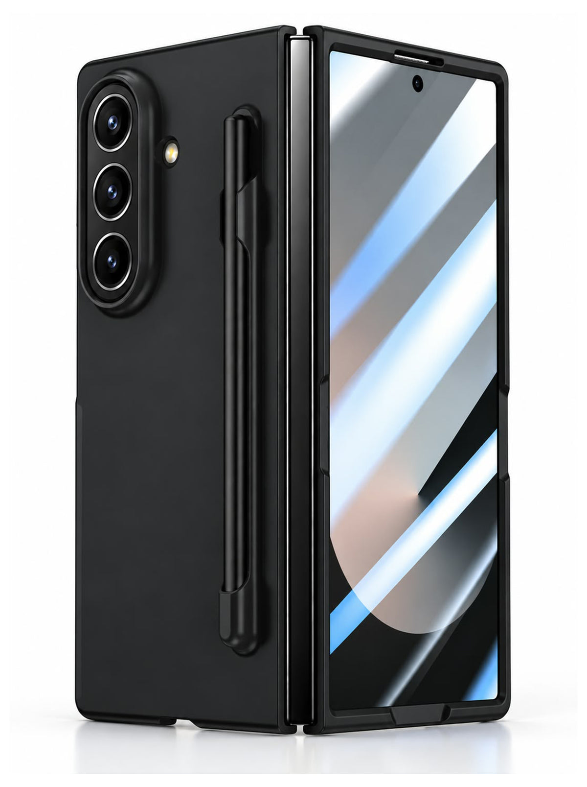 Samsung S Pen Case For Fold 5 | With Styles | Front Glass | Matt Finish | Black