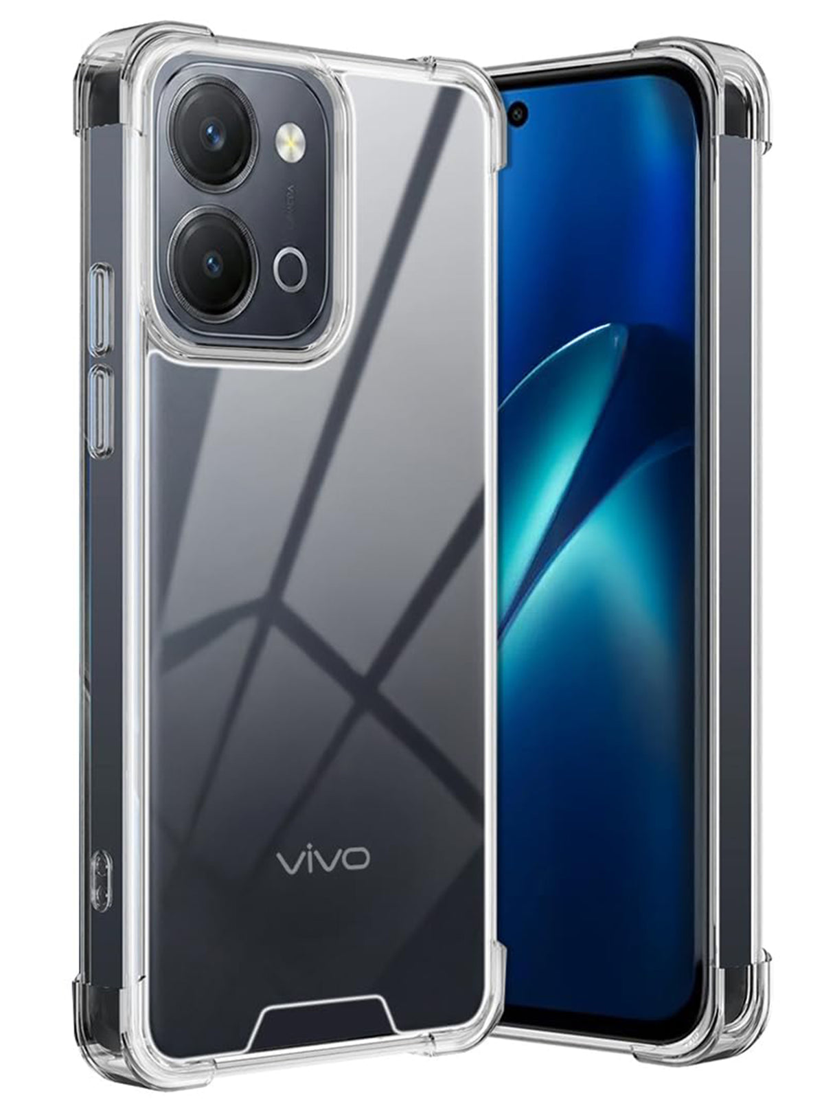 Vivo T5X | PC + TPU | Clear Transparent | 360 Edges Protection | Phone Bumper Case (Transparent)