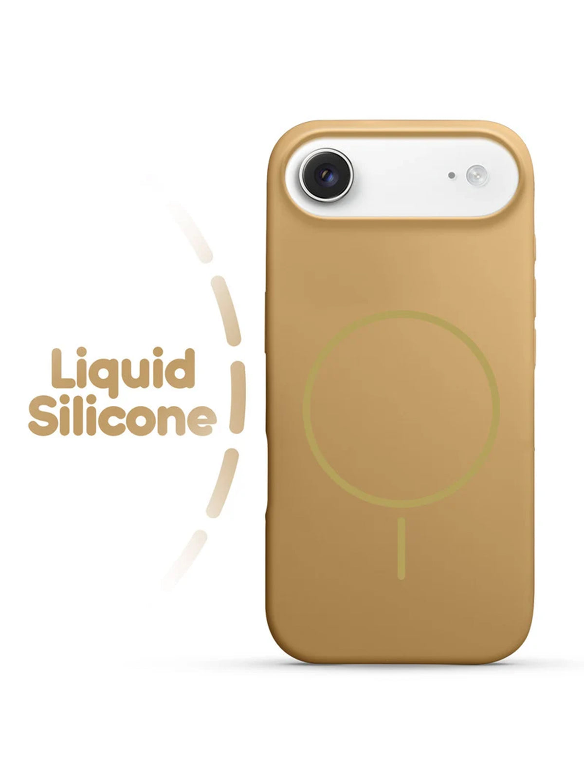 iPhone 17 Air | Silicone Case With IC Pop-Up | Gold
