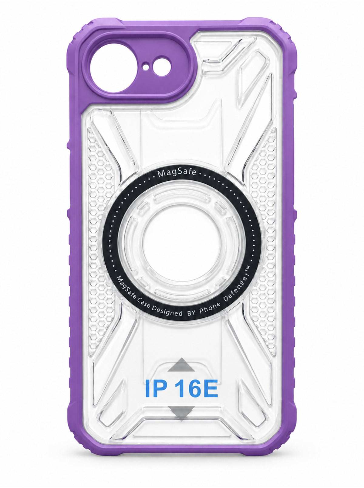 iPhone 16E | Fluted Texture Matte Case with Side Protection Grip | Purple