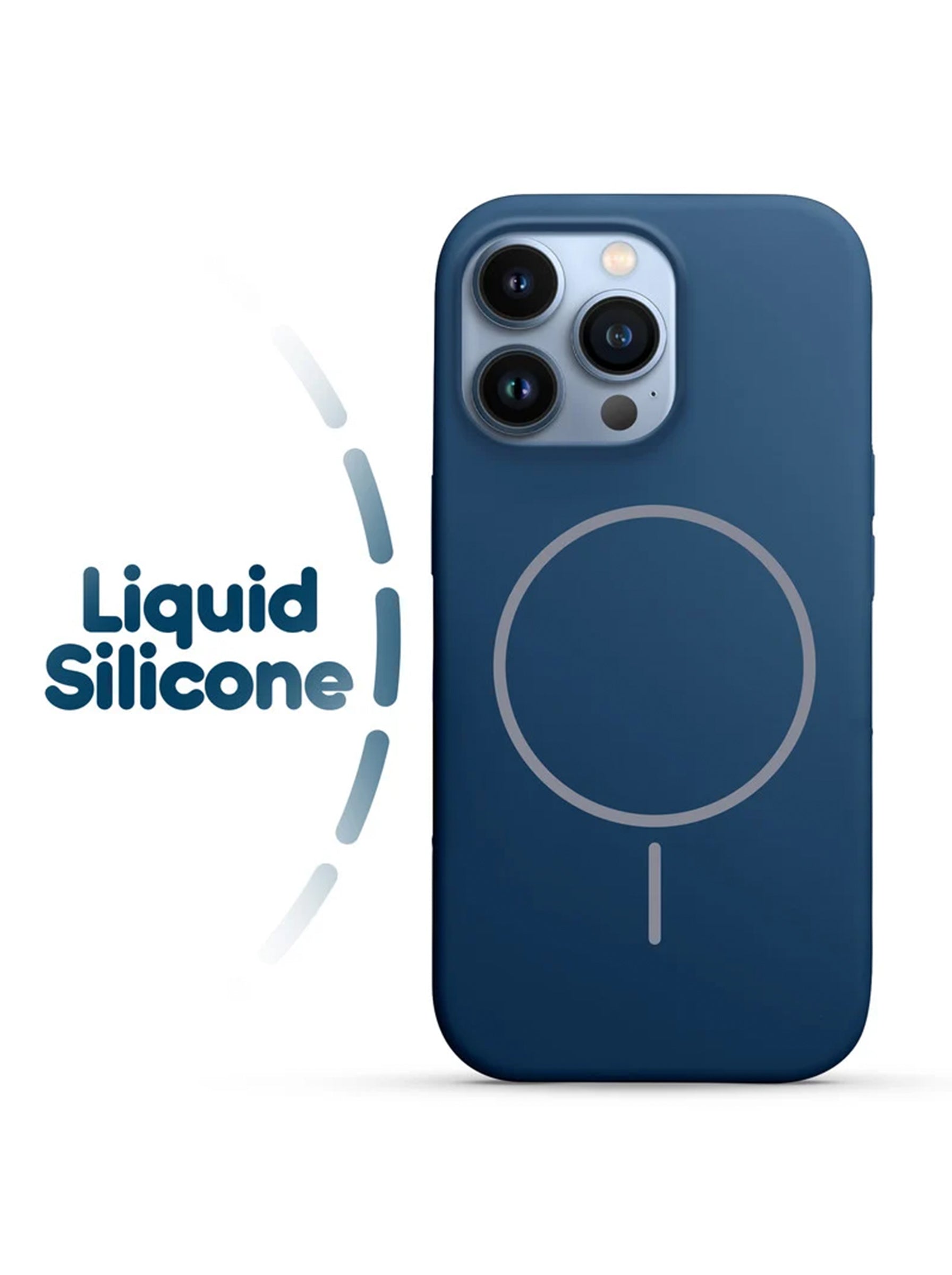 iPhone 16 Pro | Silicone Case With IC Pop-Up | Blue