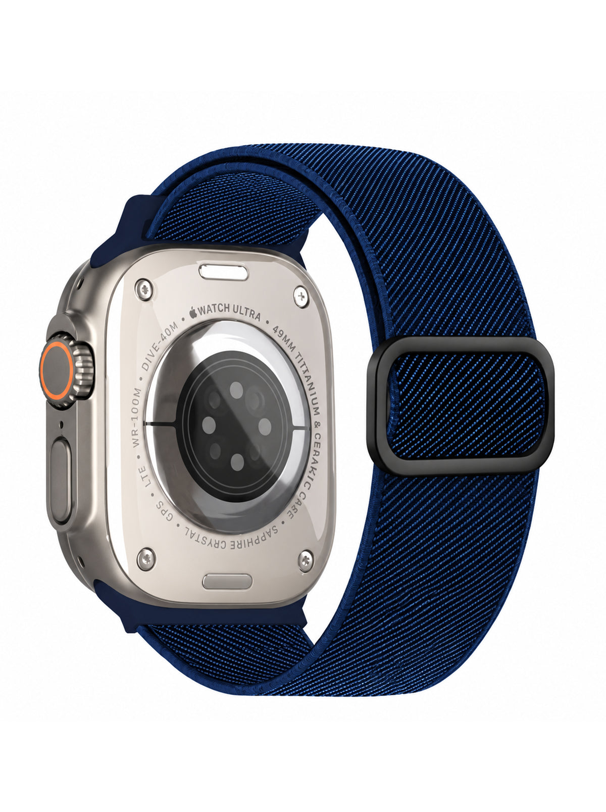 Woven Elastic Band for Apple Watch | 42mm/44mm/45mm/46mm/49mm | Navy Blue