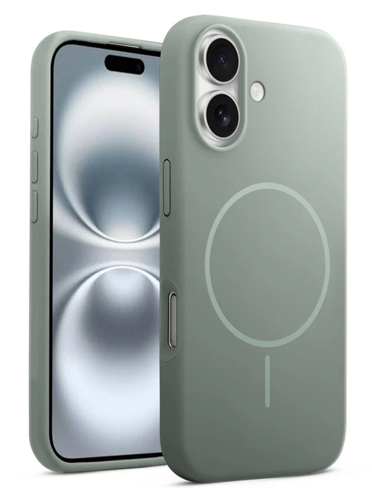 iPhone 17 | Silicone Case With IC Pop-Up | Gray