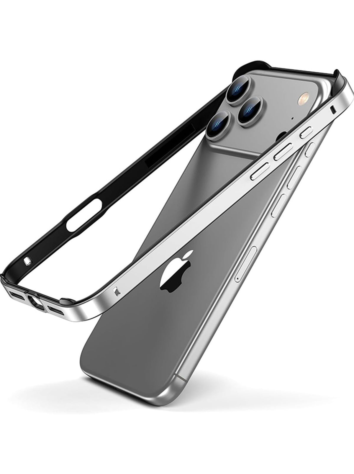 iPhone 17 Pro Max | Side Metal Bumper Case | Silver