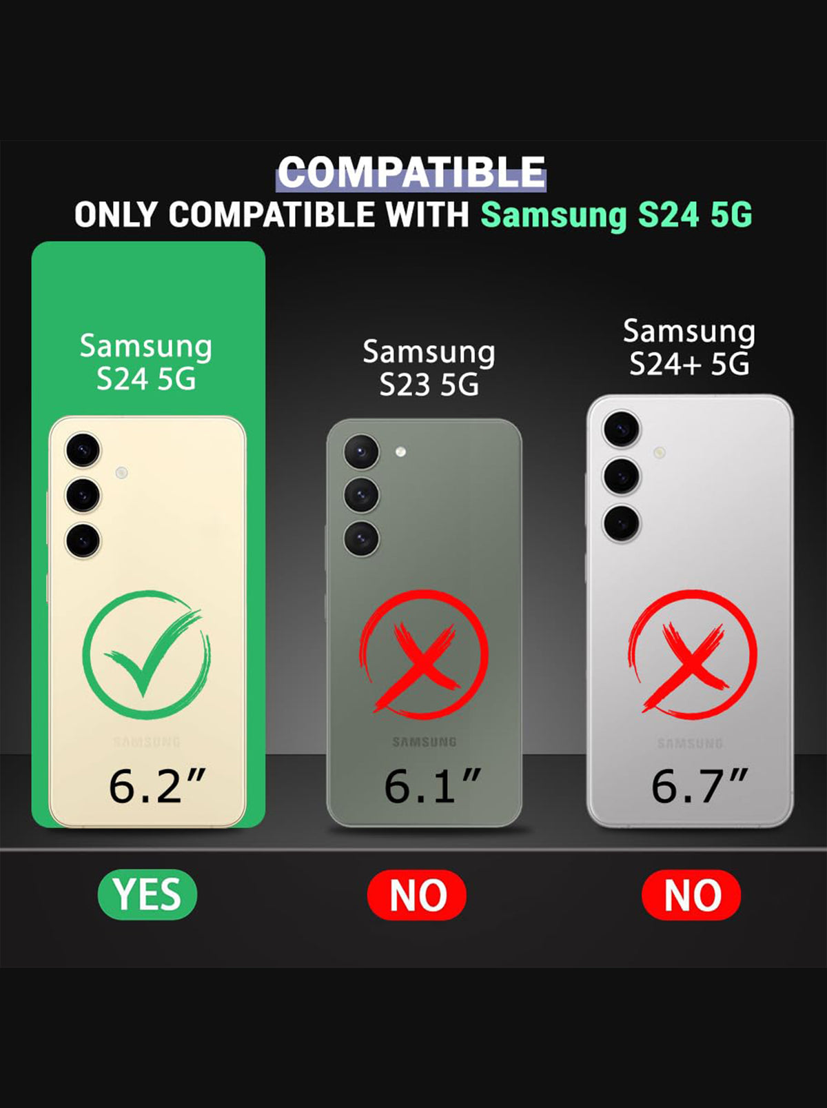 Samsung S24 | PC + TPU | Clear Transparent | 360 Edges Protection | Phone Bumper Case (Transparent)