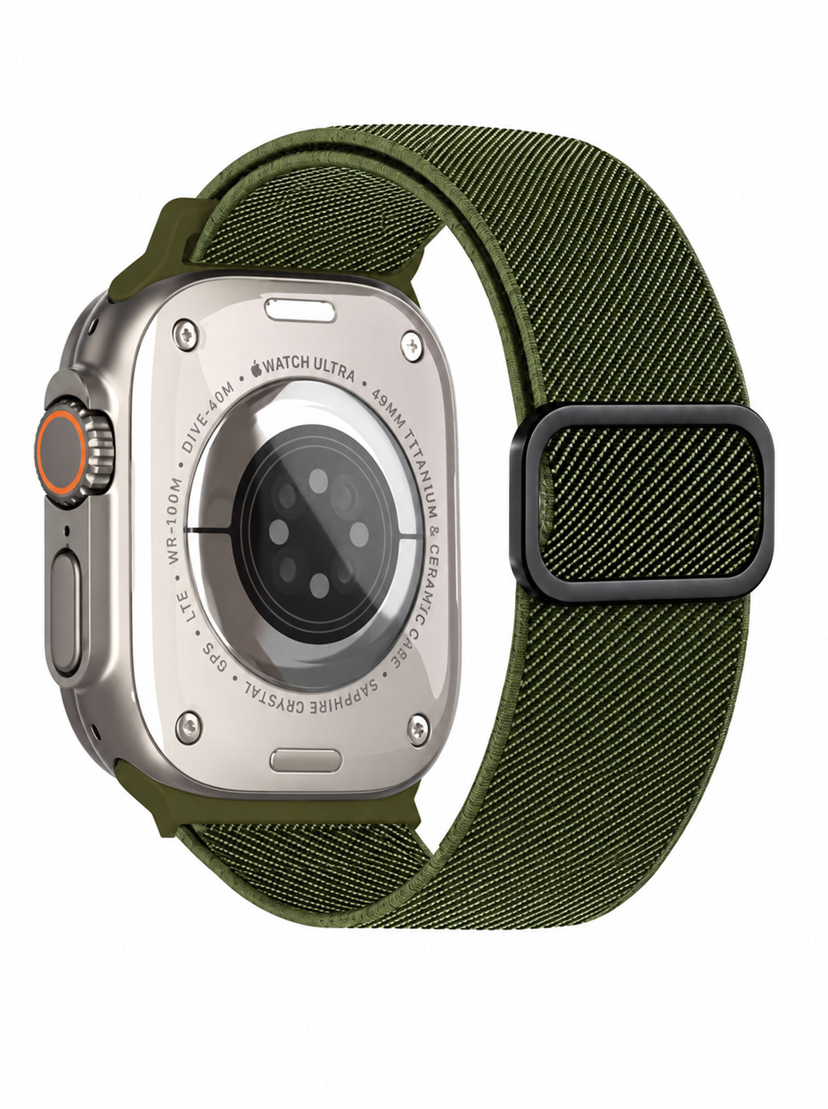 Woven Elastic Band for Apple Watch | 42mm/44mm/45mm/46mm/49mm | Green