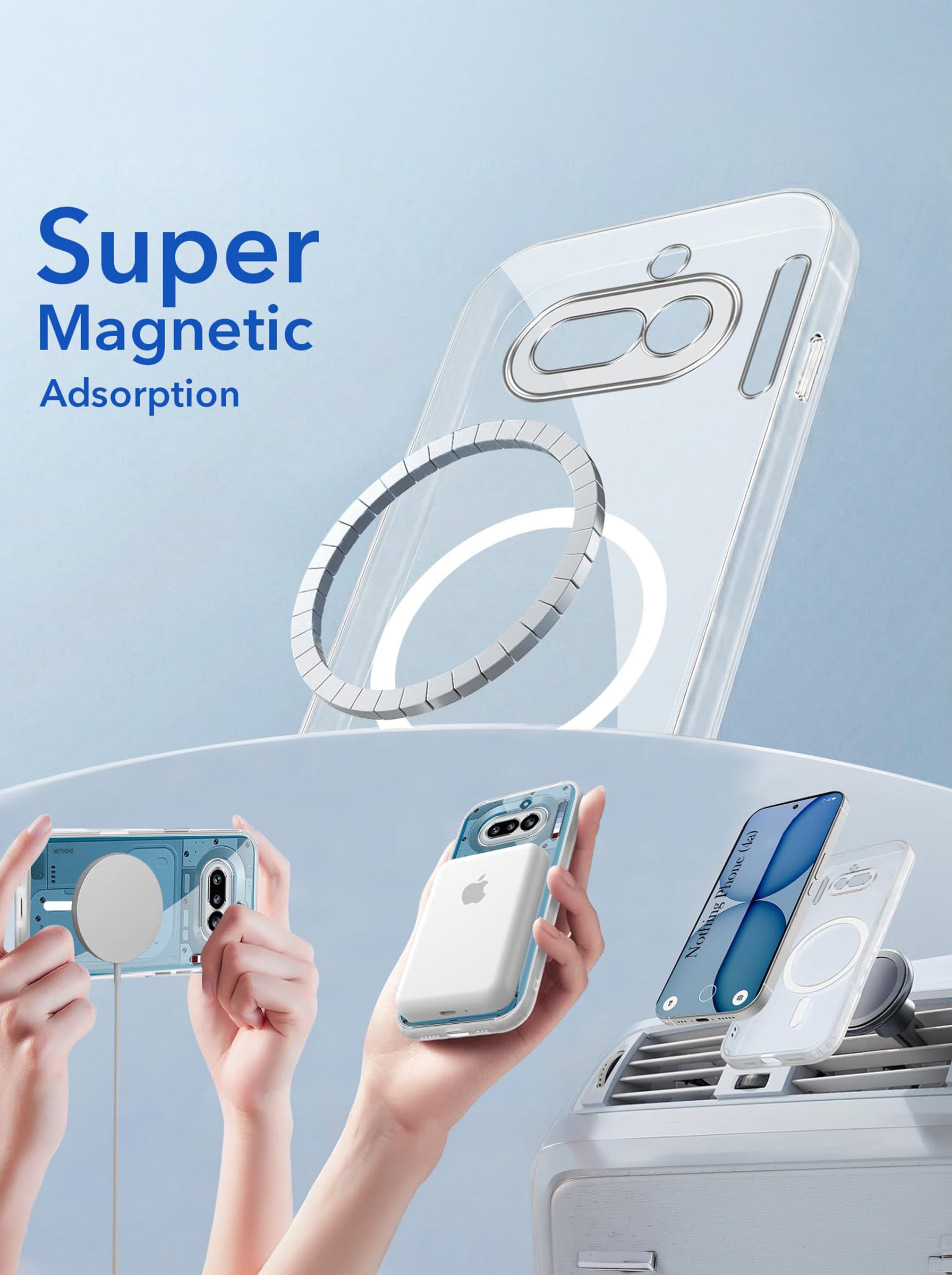 Nothing 4A | Anti-Yellow Clear Hard PC Case | MagSafe Compatible