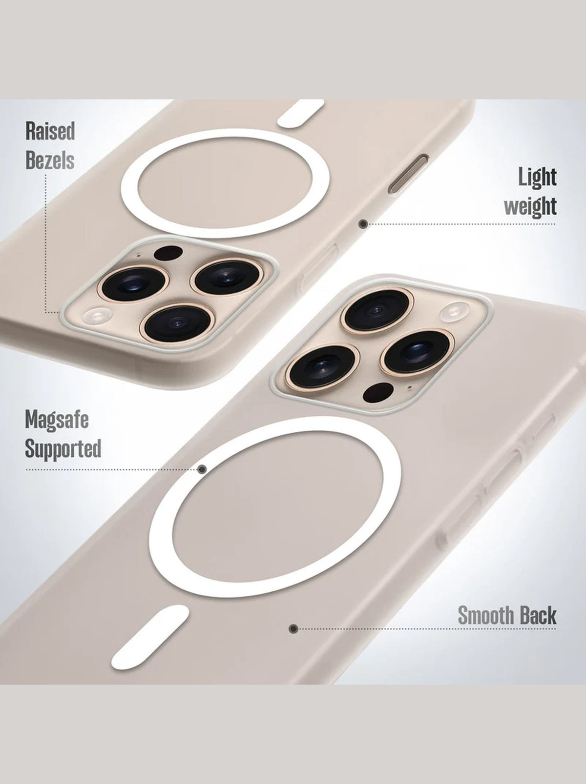 iPhone 16 Pro Max Case | Slim Matte | Magnetic Wireless Charging | IC Support | White