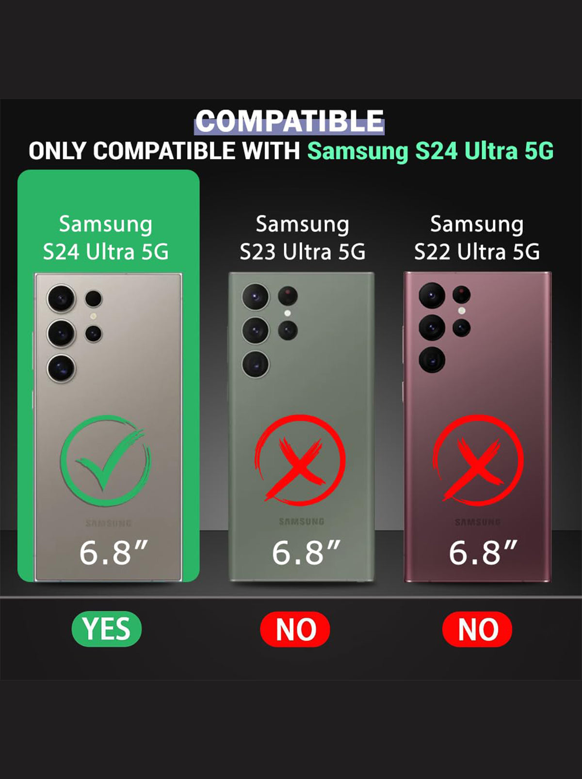 Samsung S24 Ultra | PC + TPU | Clear Transparent | 360 Edges Protection | Phone Bumper Case (Transparent)