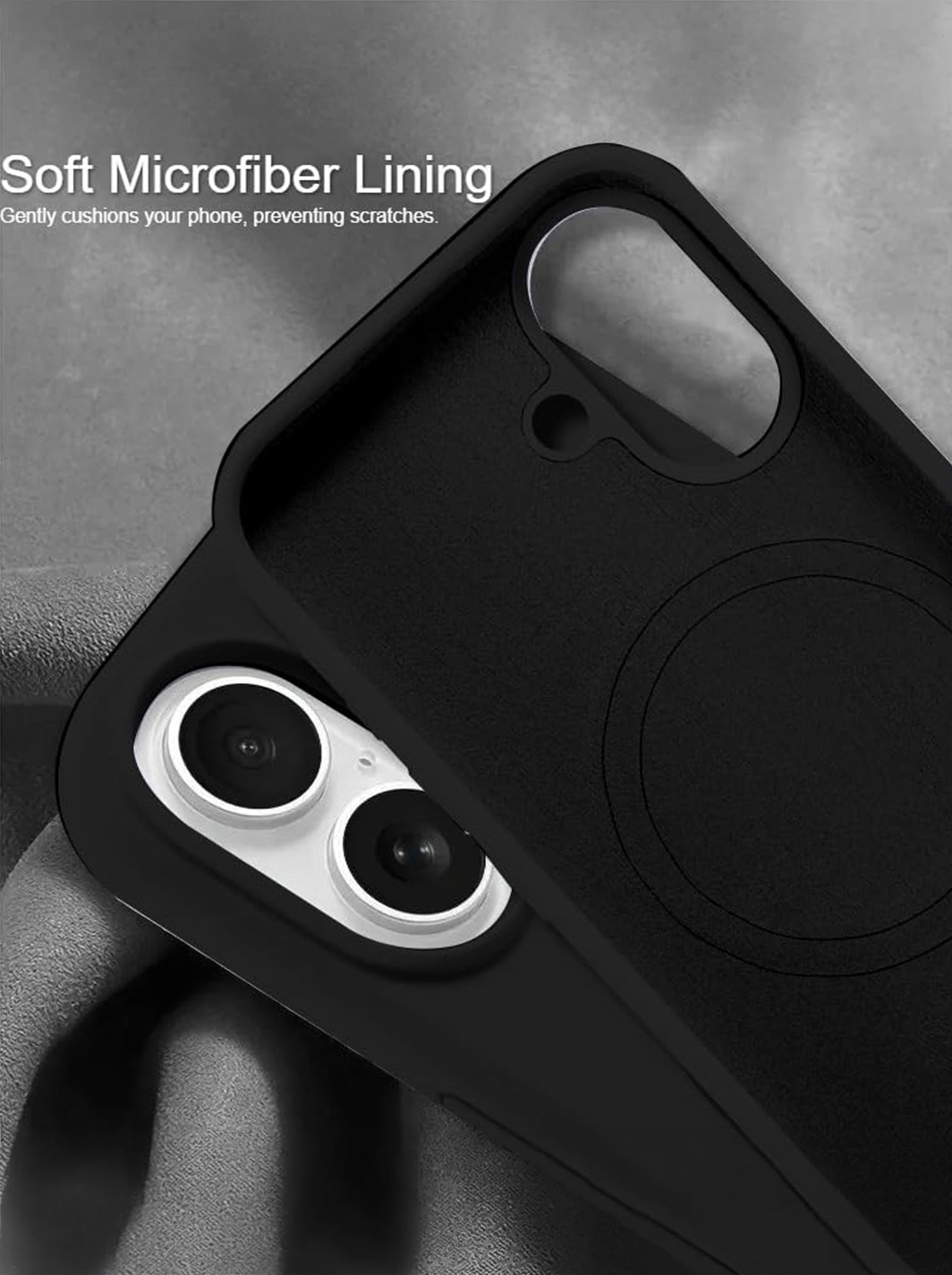 iPhone 17 | Silicone Case With IC Pop-Up | Black