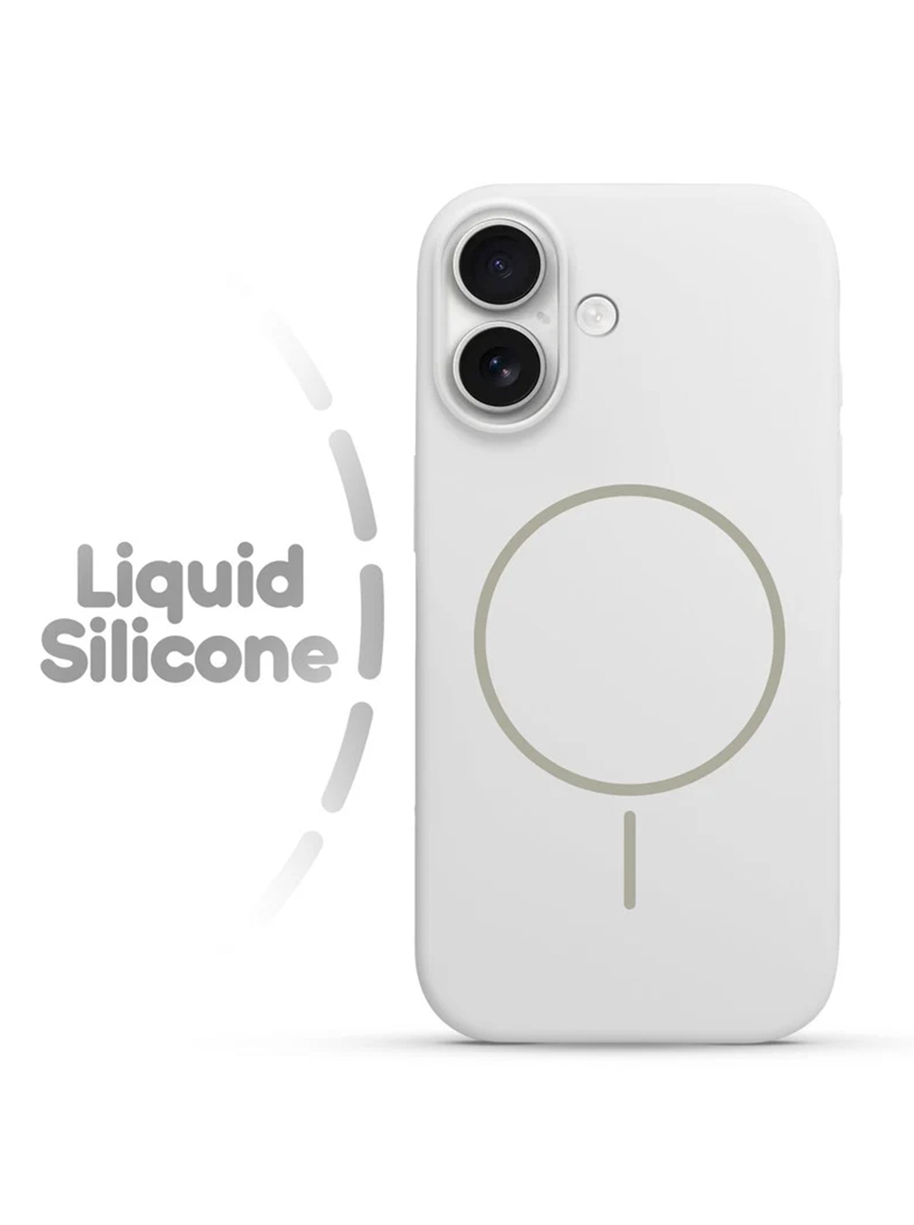 iPhone 16 | Silicone Case With IC Pop-Up | White