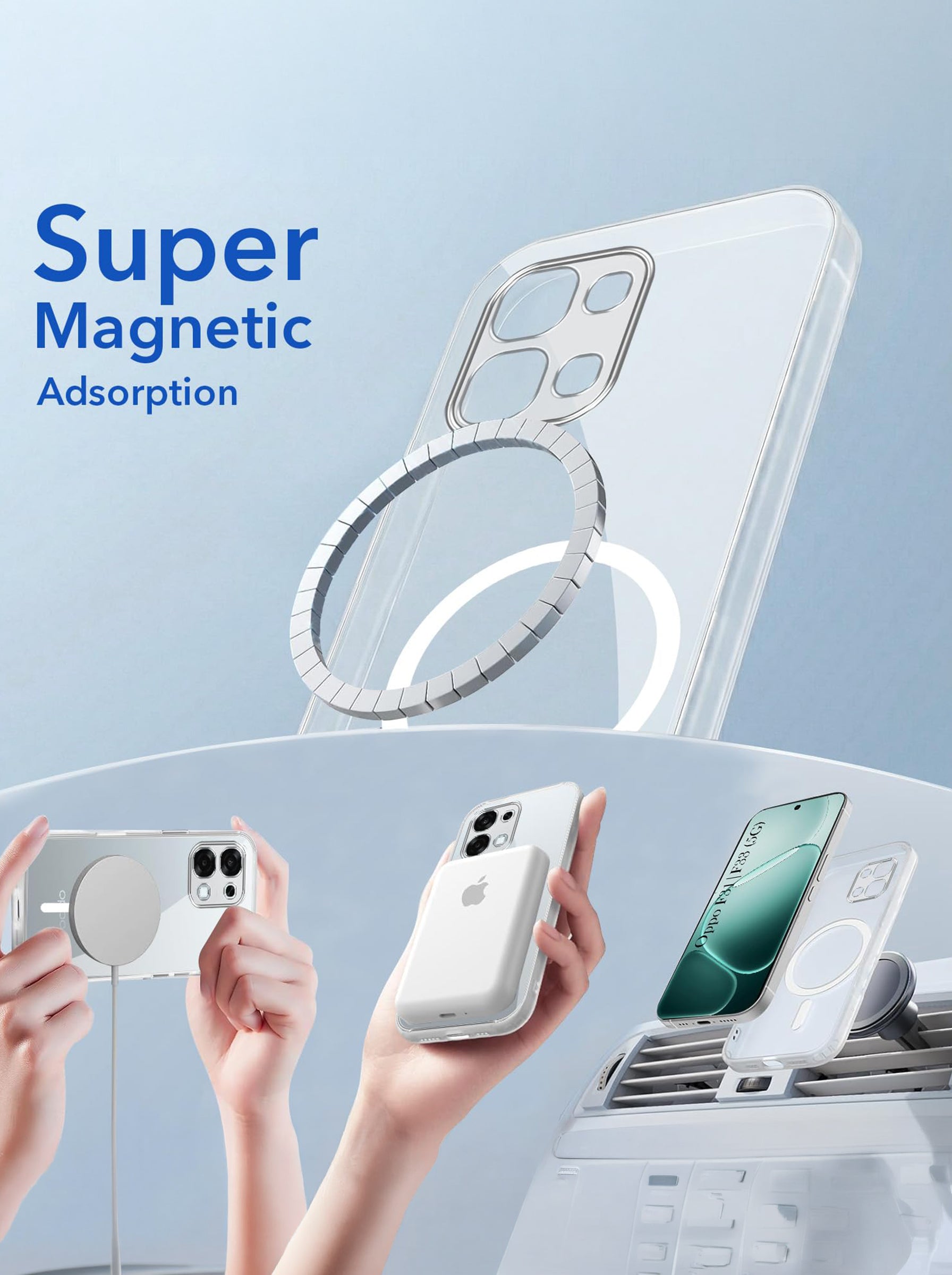 Oppo F33 5G | Clear Hard PC Case | Anti-Yellow | MagSafe Compatible
