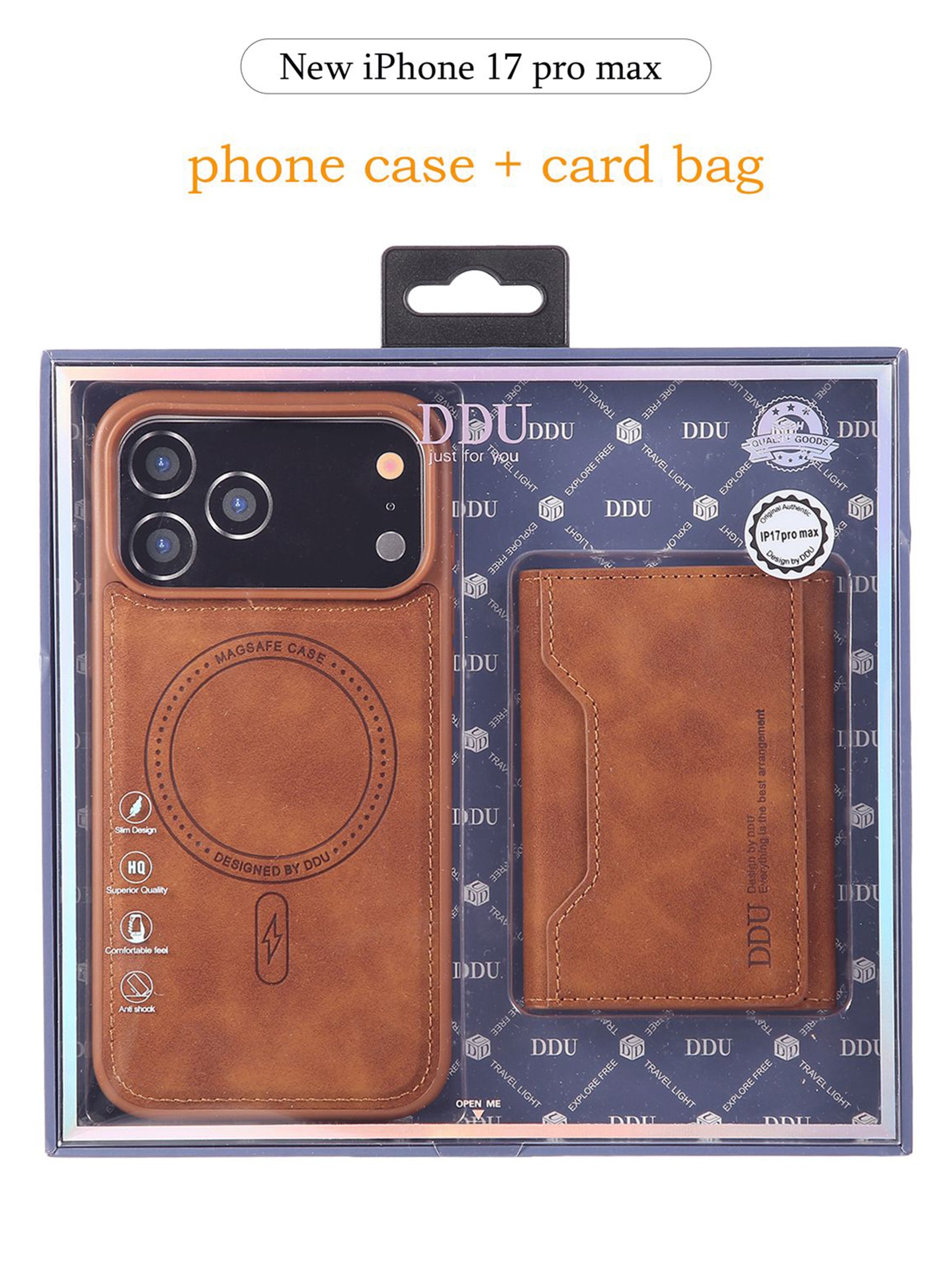 iPhone 17 Pro Max | DDU Wallet Case | Brown Color