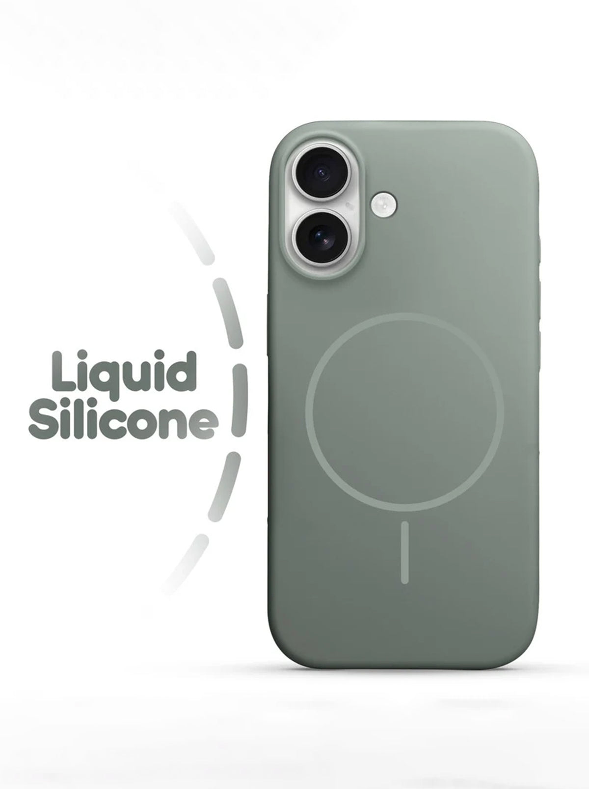 iPhone 17 | Silicone Case With IC Pop-Up | Gray