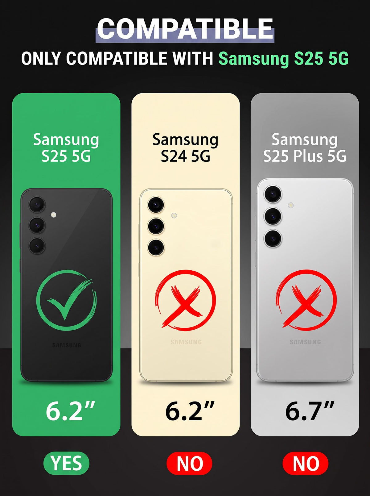 Samsung S25 | PC + TPU | Clear Transparent | 360 Edges Protection | Phone Bumper Case (Transparent)