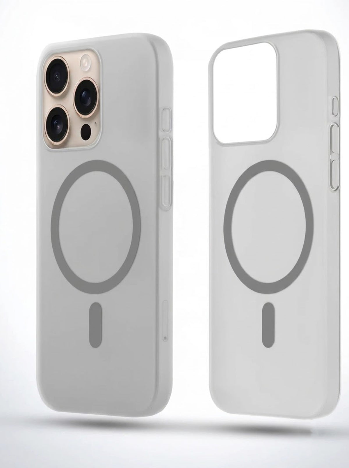 iPhone 16 Pro Max Case | Slim Matte | Magnetic Wireless Charging | IC Support | Gray