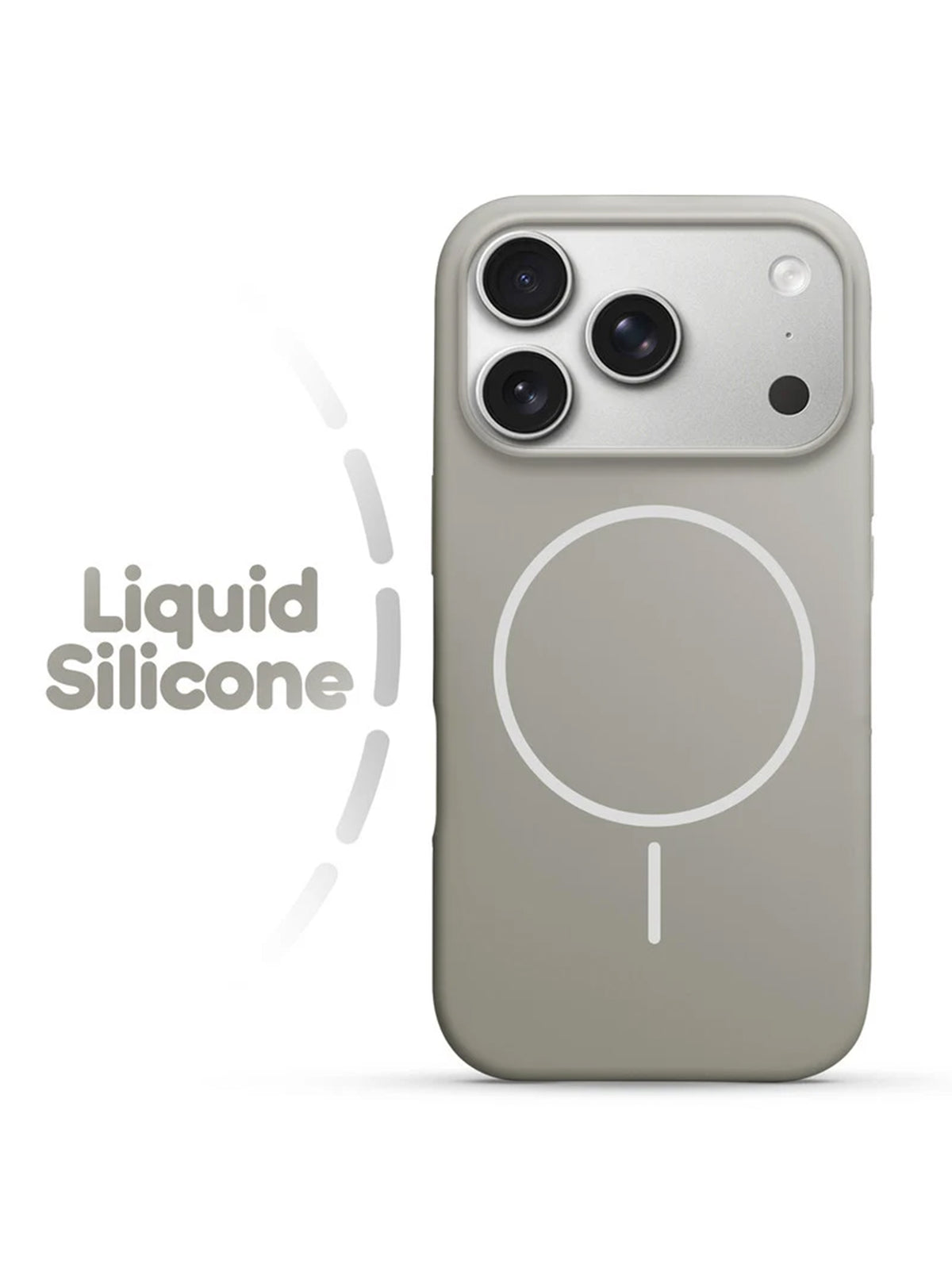 iPhone 17 Pro | Silicone Case With IC Pop-Up | Gray