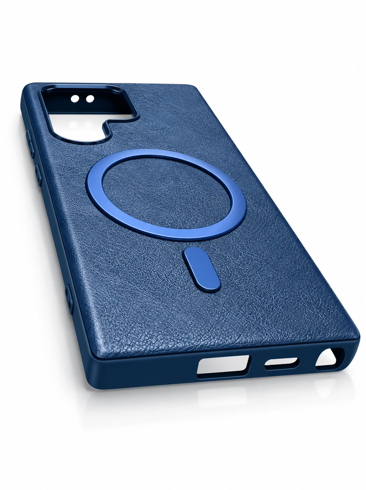 Samsung S24 Ultra | Leather Magnetic Case | Navy Blue
