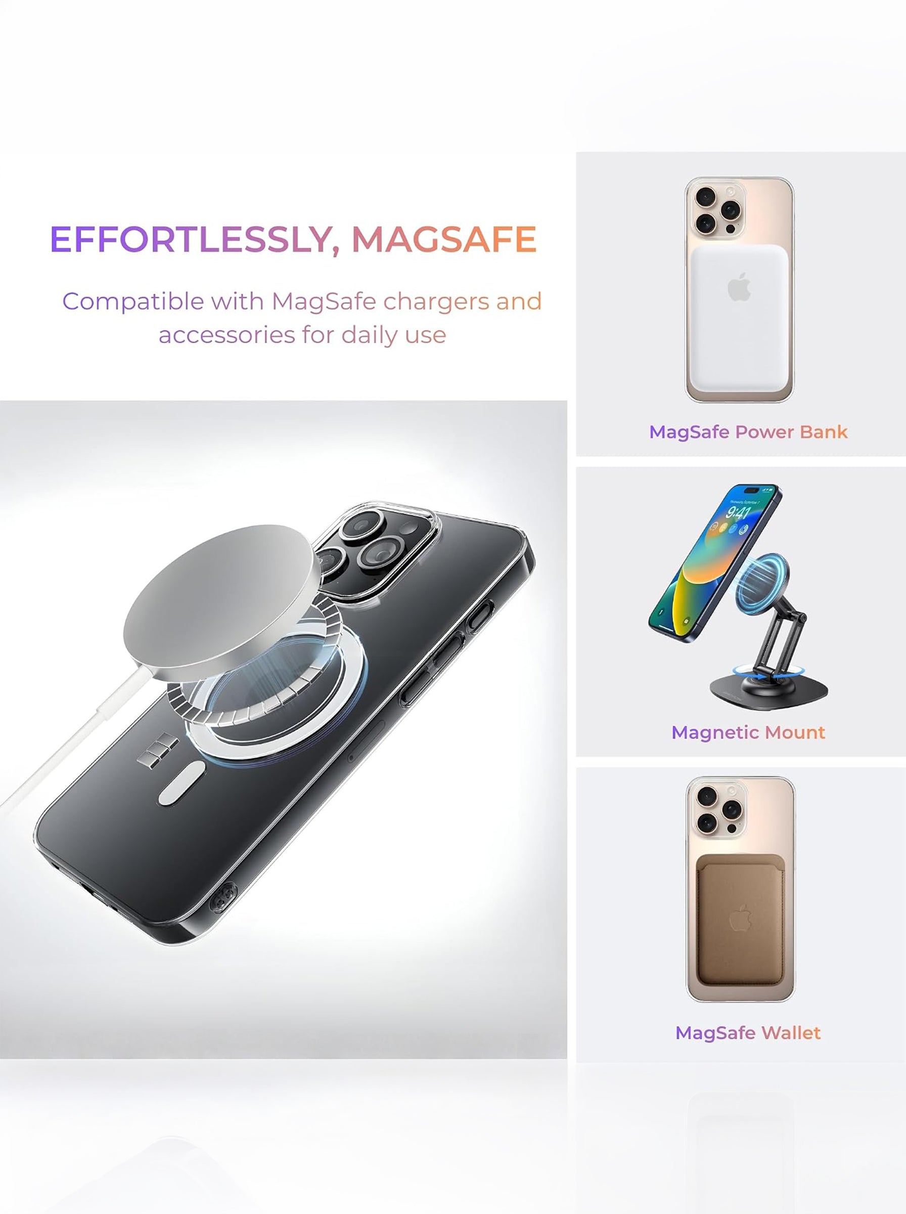 iPhone 14 PRO Clear Hard PC Case | Anti-Yellow | MagSafe Compatible