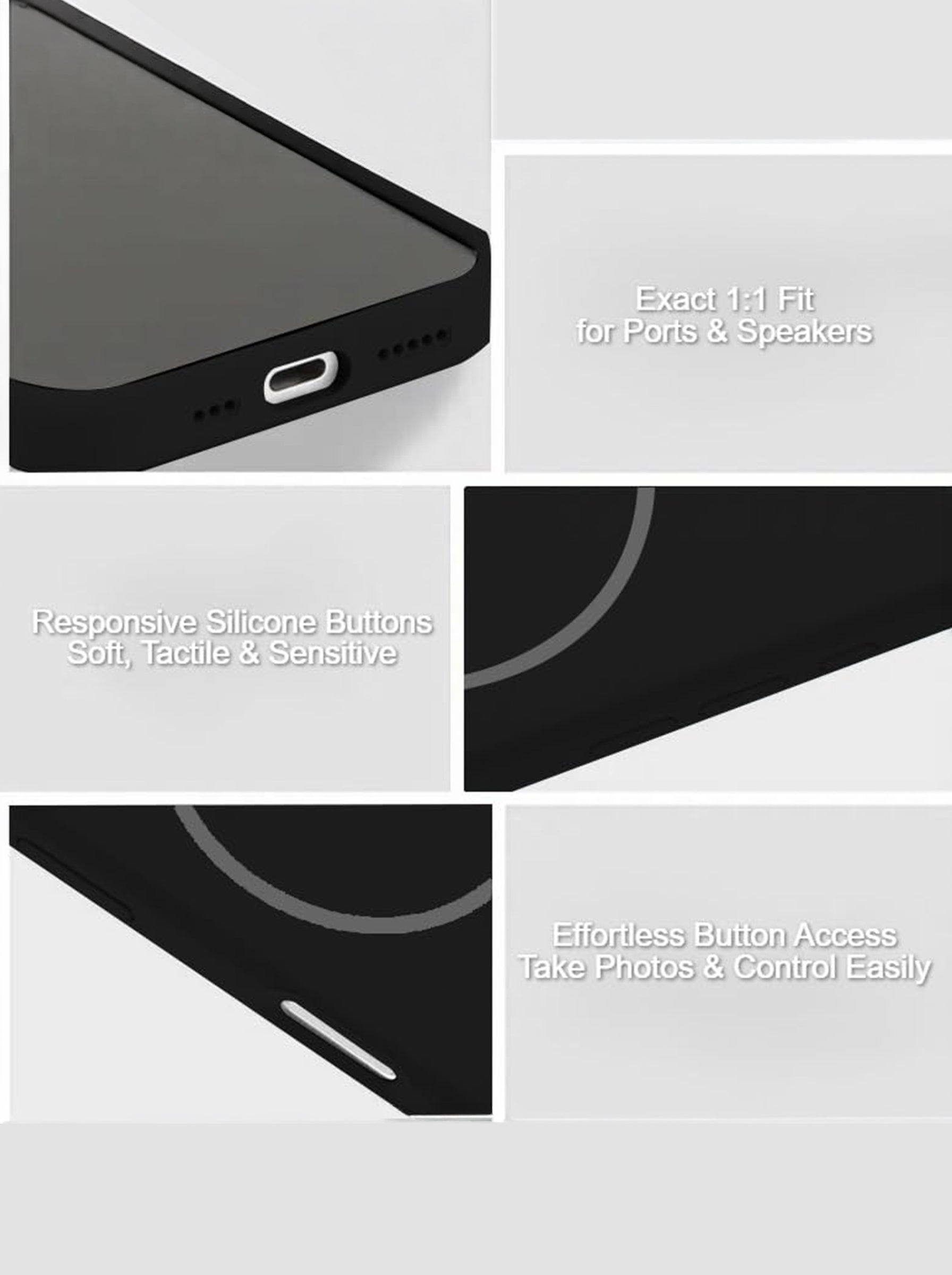iPhone 17 | Silicone Case With IC Pop-Up | Black