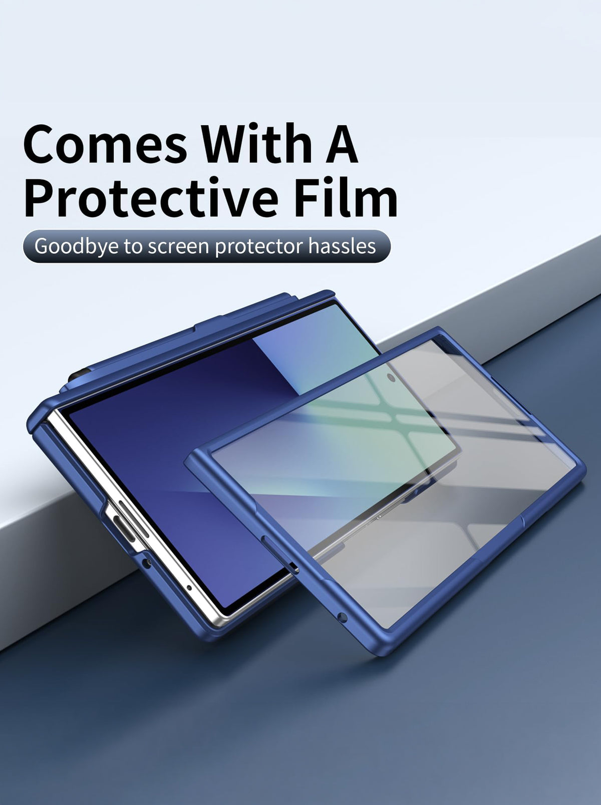 Samsung Galaxy Z Fold 7 | Full Body Protection | Screen Protector | Hinge Protection | Kickstand | Stylus | Blue