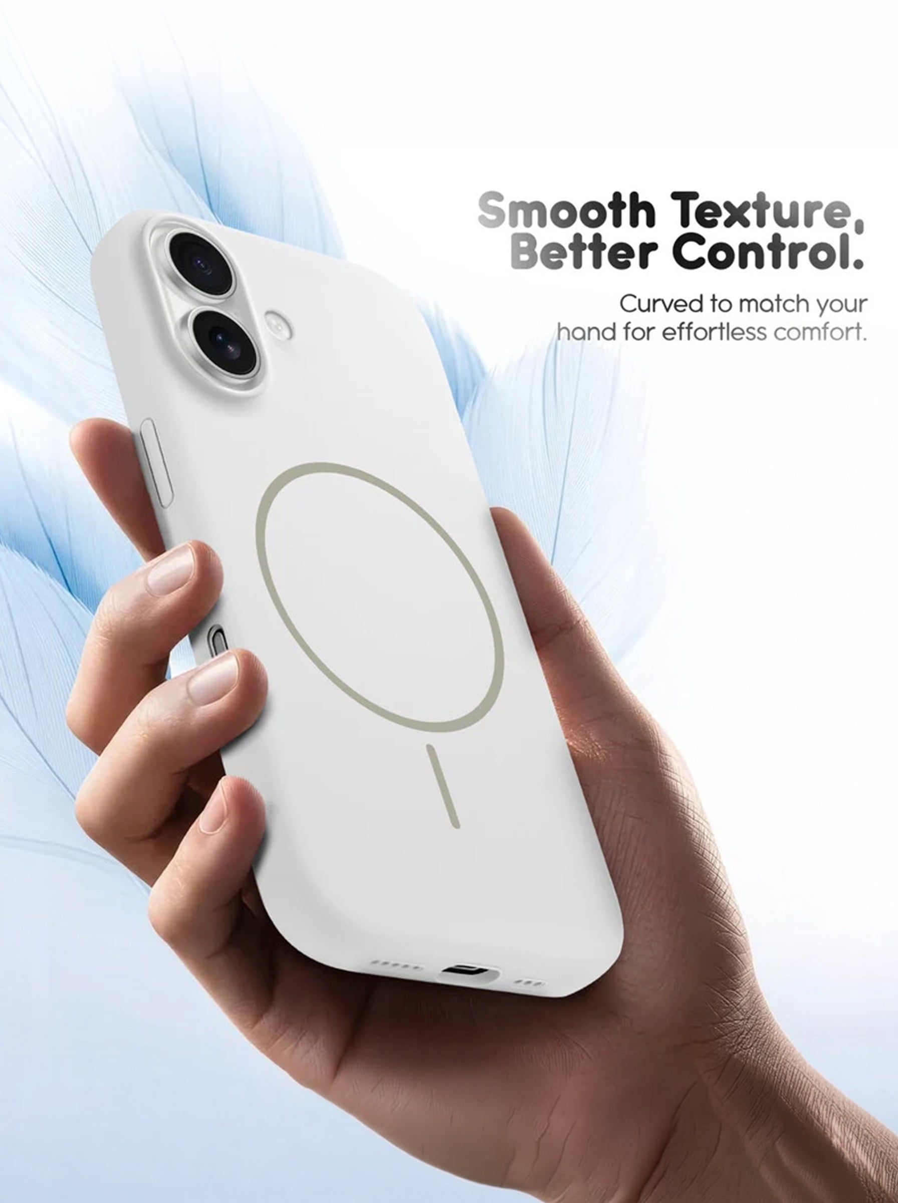 iPhone 16 | Silicone Case With IC Pop-Up | White