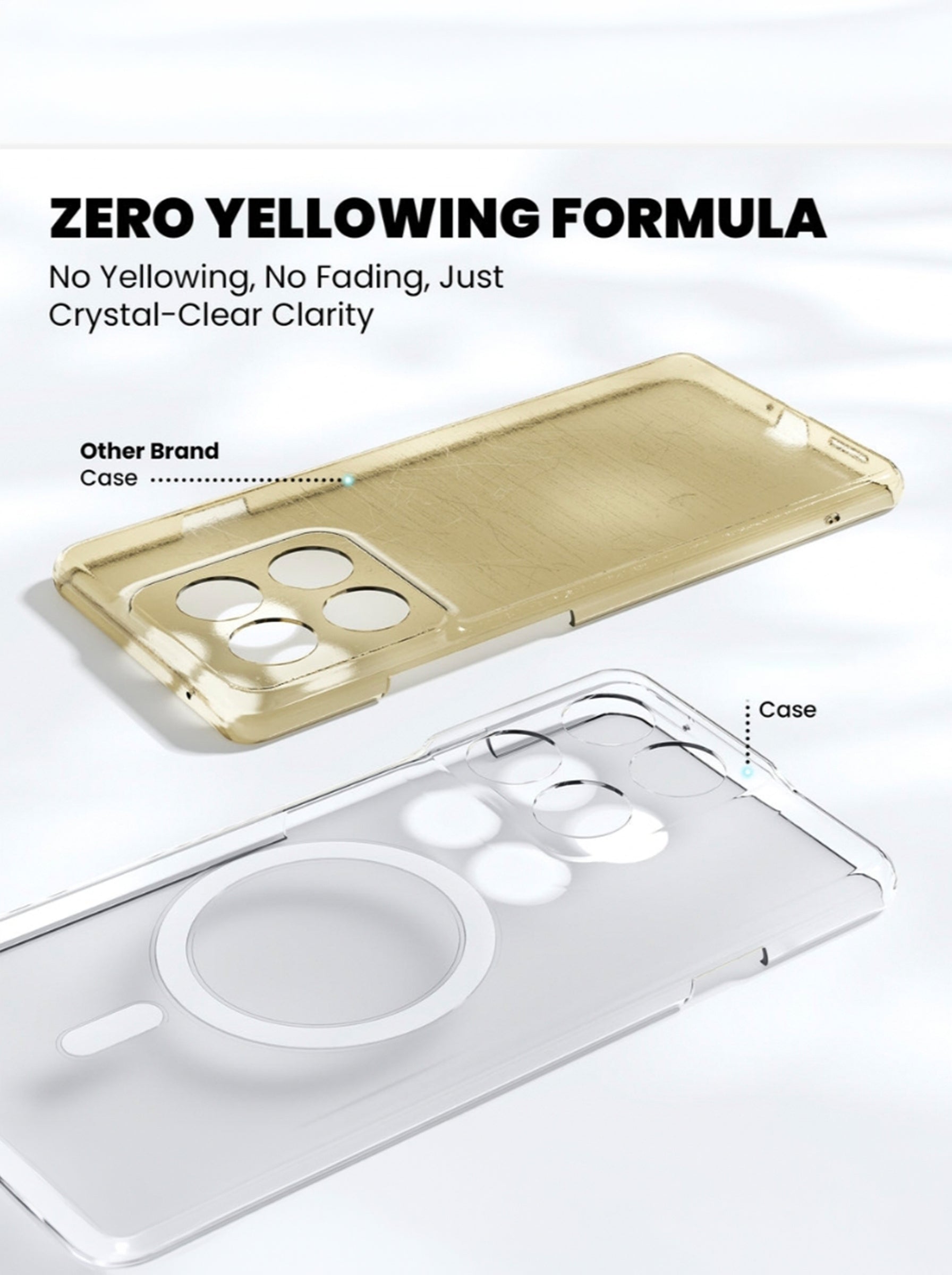 Moto Edge 70 Fusion | Clear Hard PC Case | Anti-Yellow | MagSafe Compatible
