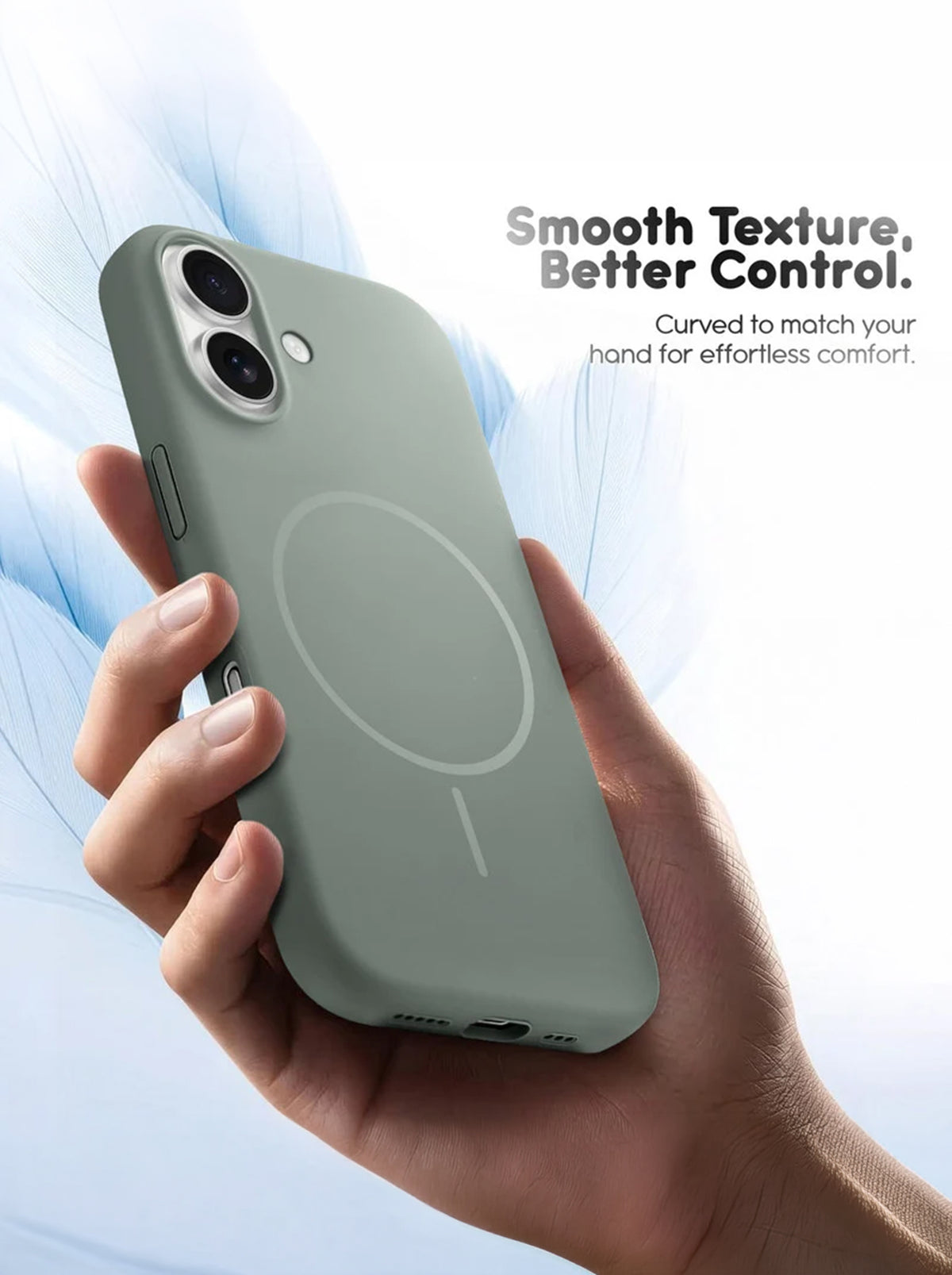 iPhone 17 | Silicone Case With IC Pop-Up | Gray