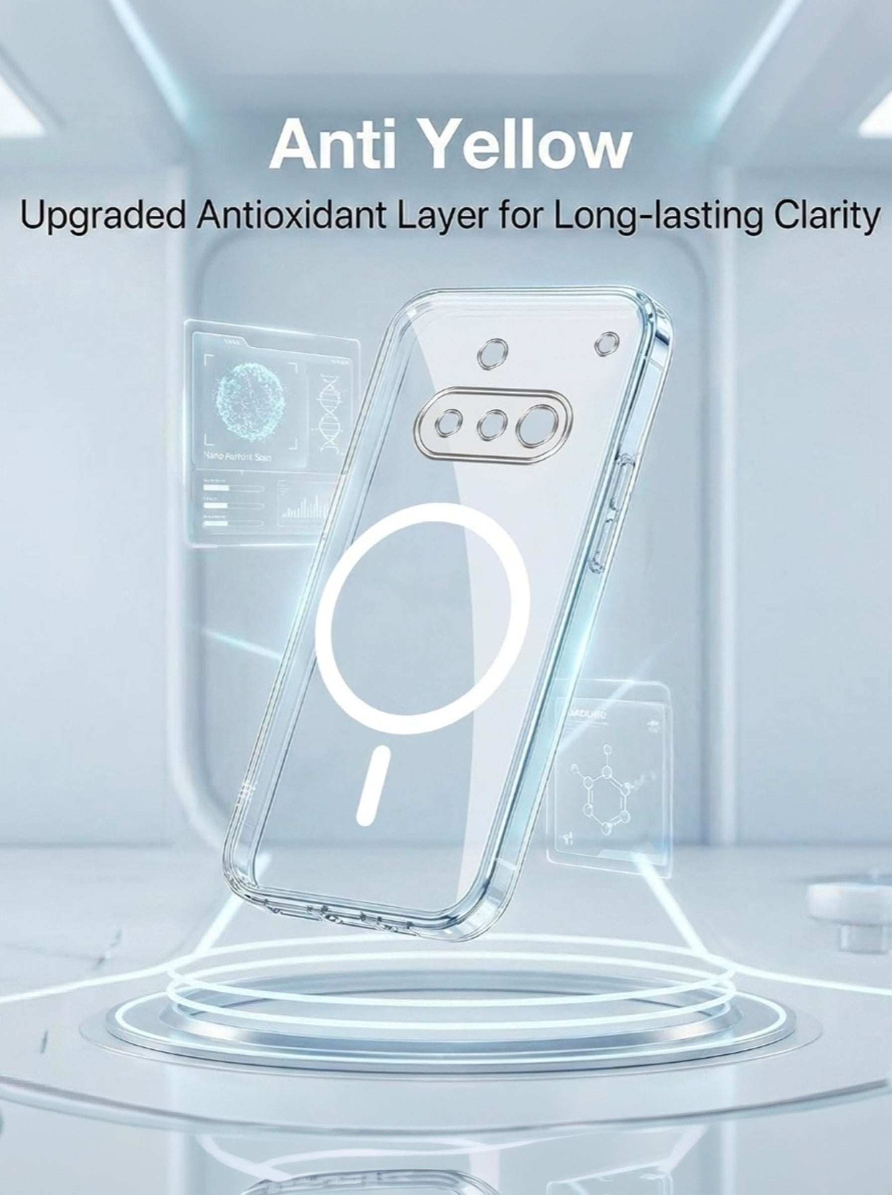 Nothing Phone 3A | Clear Hard PC Case | Anti-Yellow | MagSafe Compatible