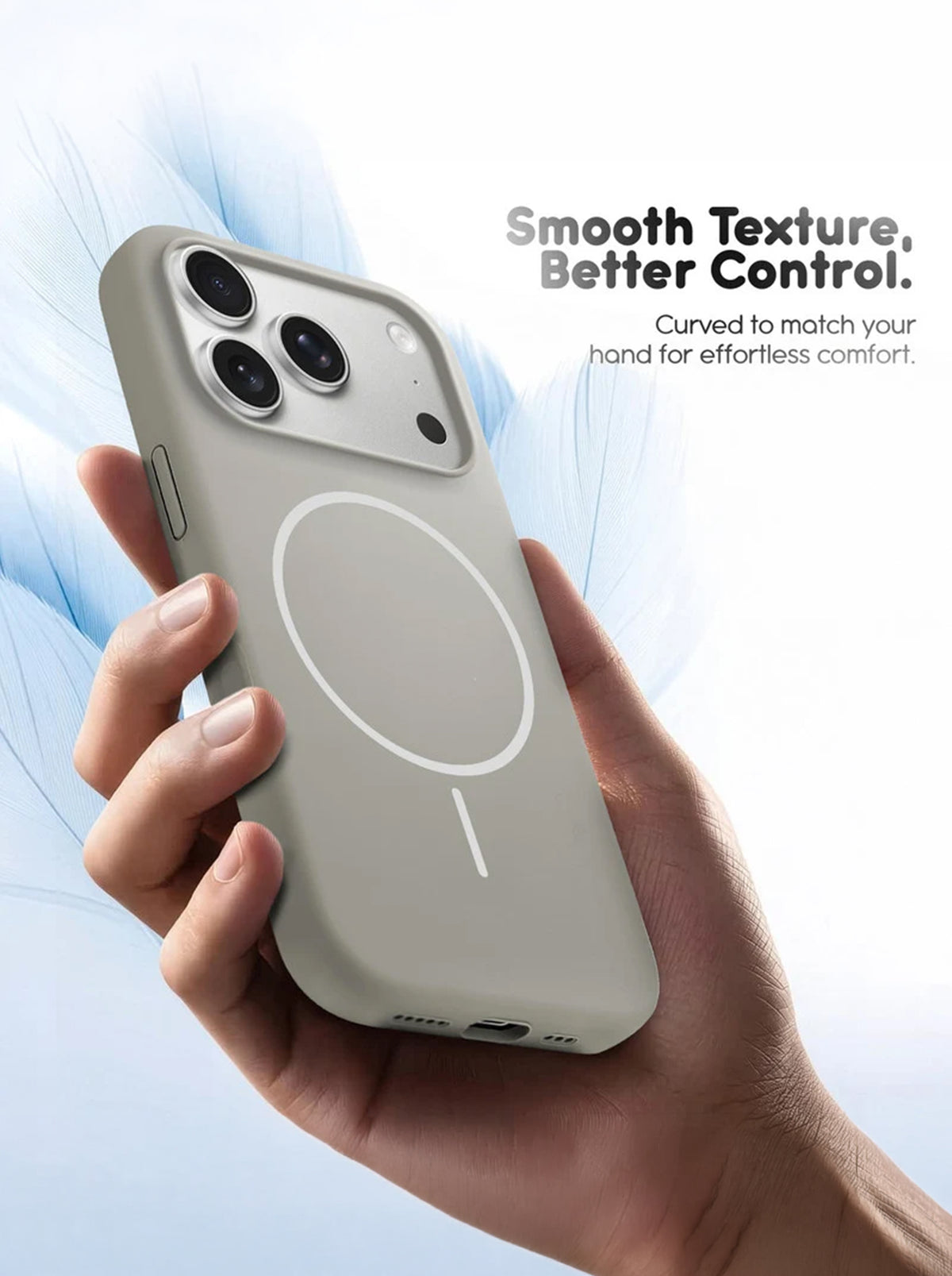 iPhone 17 Pro | Silicone Case With IC Pop-Up | Gray
