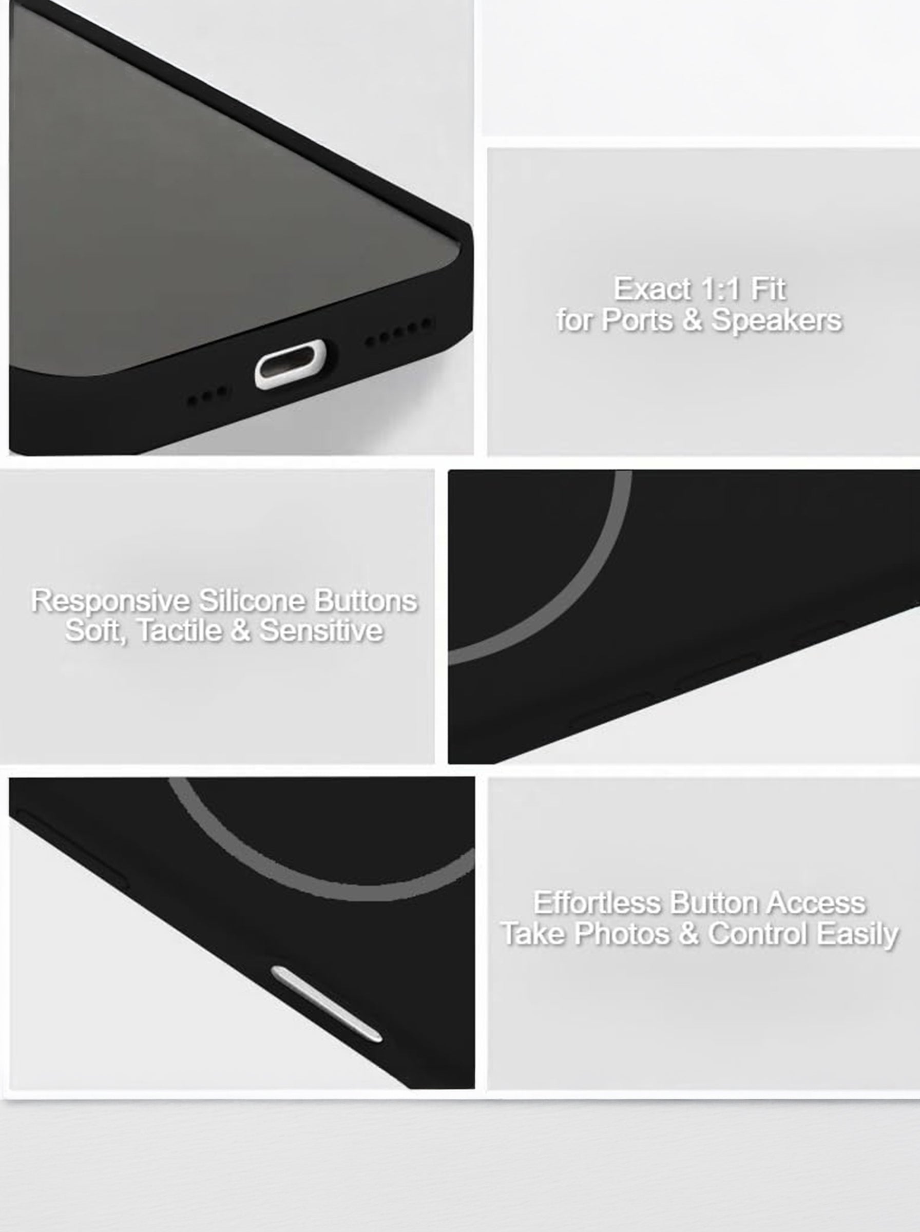iPhone 15 | Silicone Case With IC Pop-Up | Black