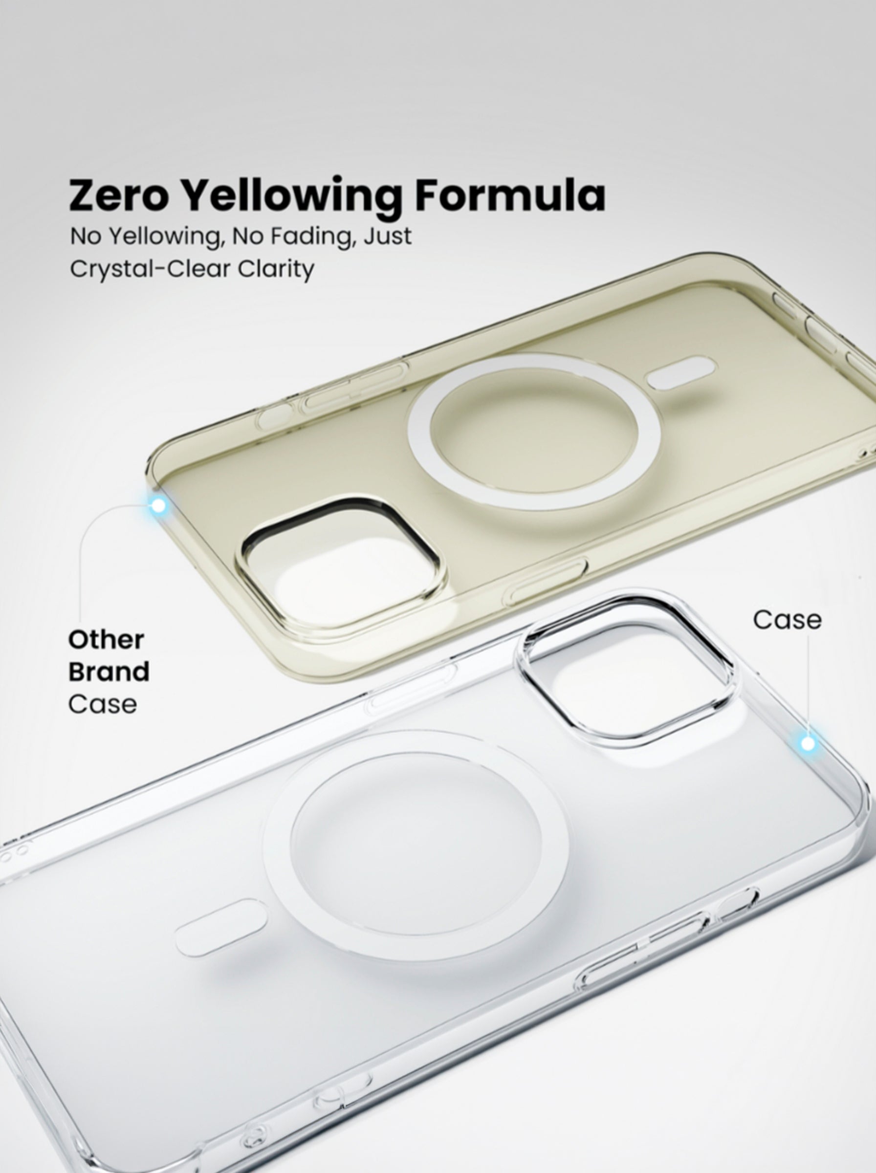 iPhone 15 Plus | Clear Hard PC Case | Anti-Yellow | MagSafe Compatible